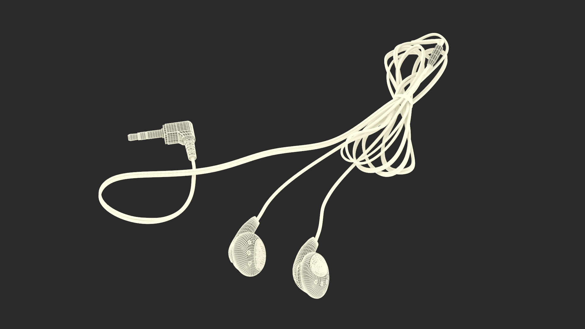 3D model Sony Vintage In-Ear Headphones