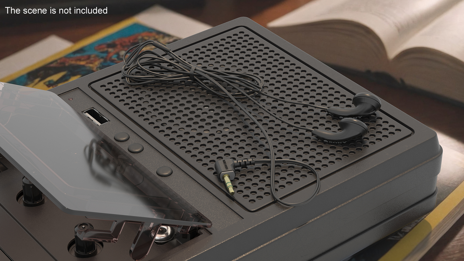 3D model Sony Vintage In-Ear Headphones
