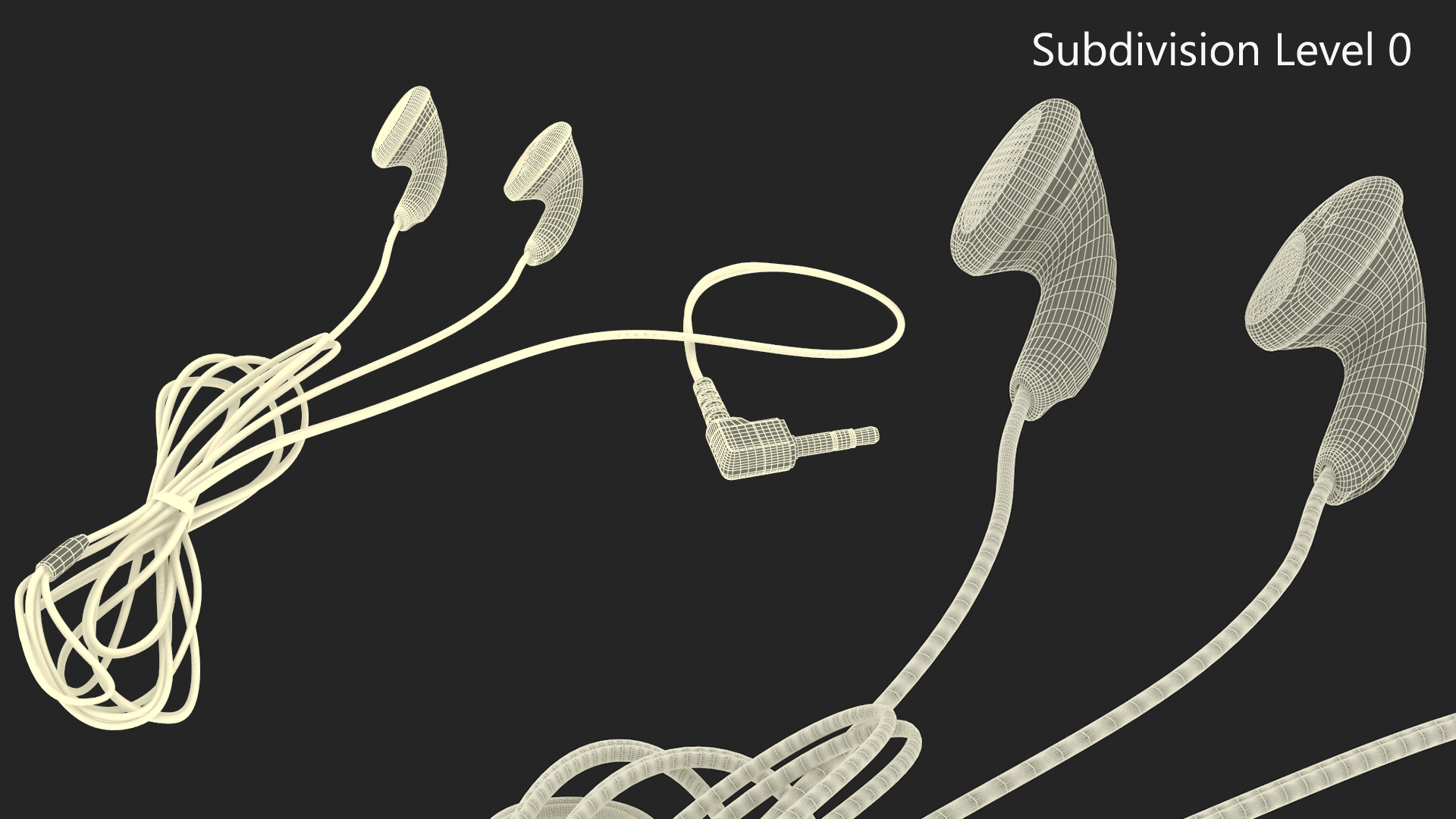 3D model Sony Vintage In-Ear Headphones