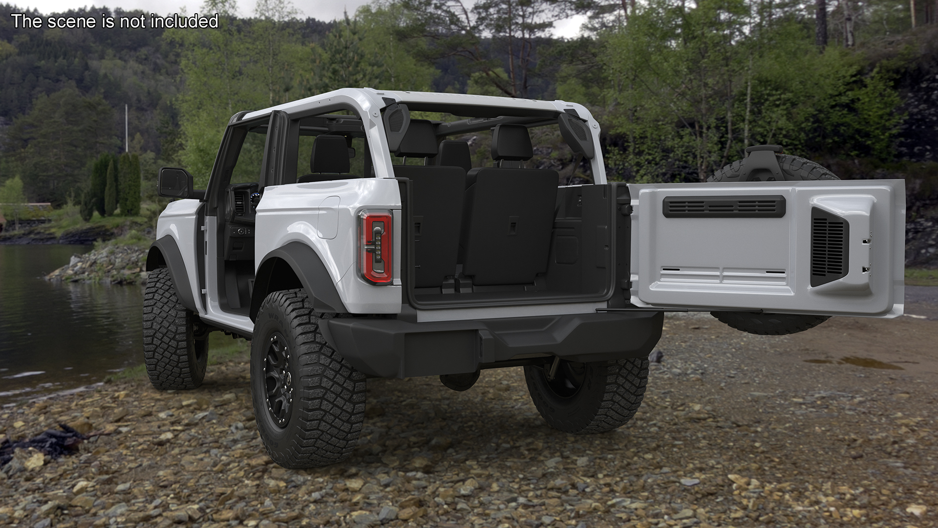 3D model Ford Bronco Off Road SUV Iconic Silver Rigged