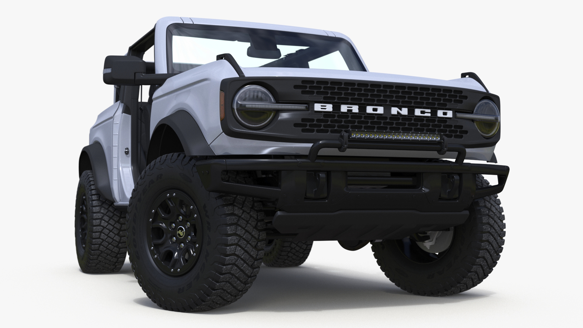 3D model Ford Bronco Off Road SUV Iconic Silver Rigged