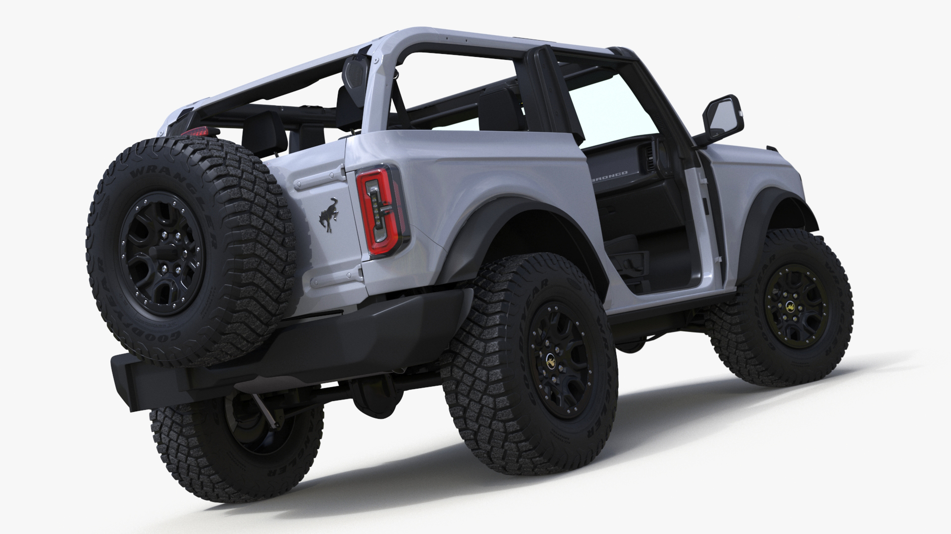3D model Ford Bronco Off Road SUV Iconic Silver Rigged