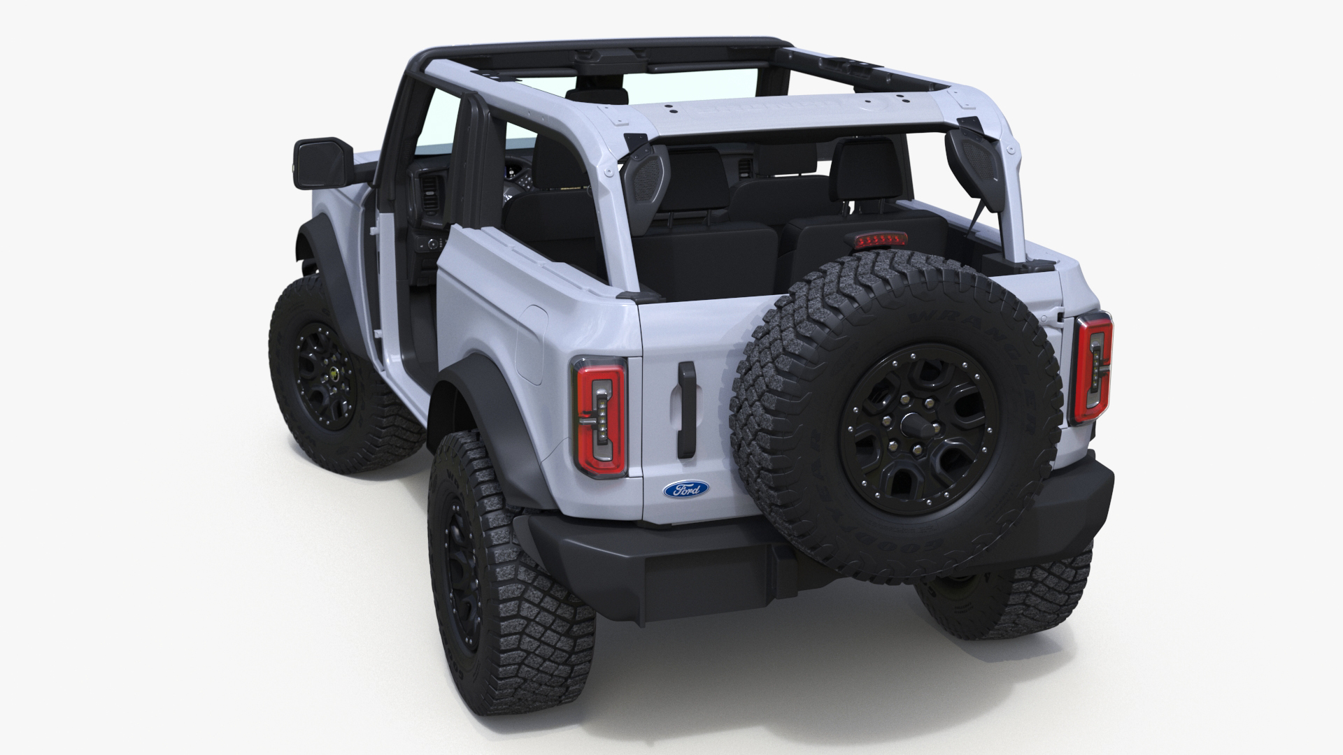 3D model Ford Bronco Off Road SUV Iconic Silver Rigged