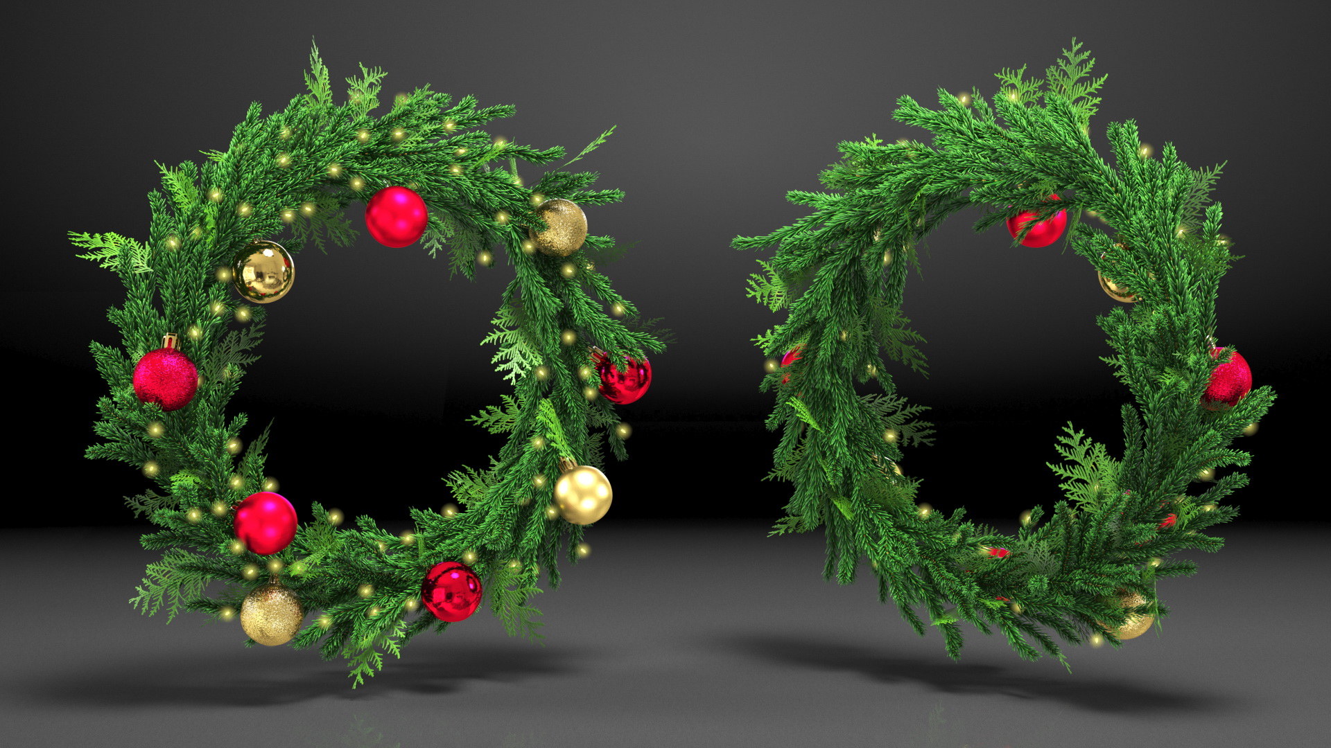 3D Christmas Ball Wreath