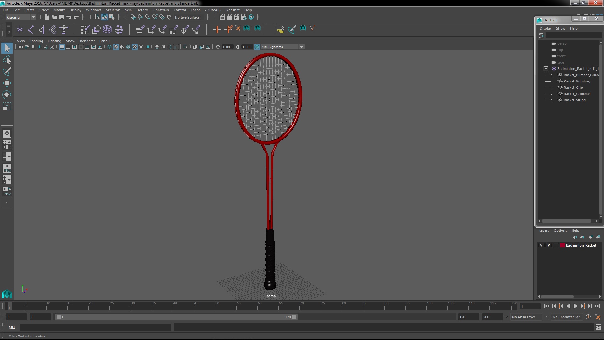 3D Badminton Racket