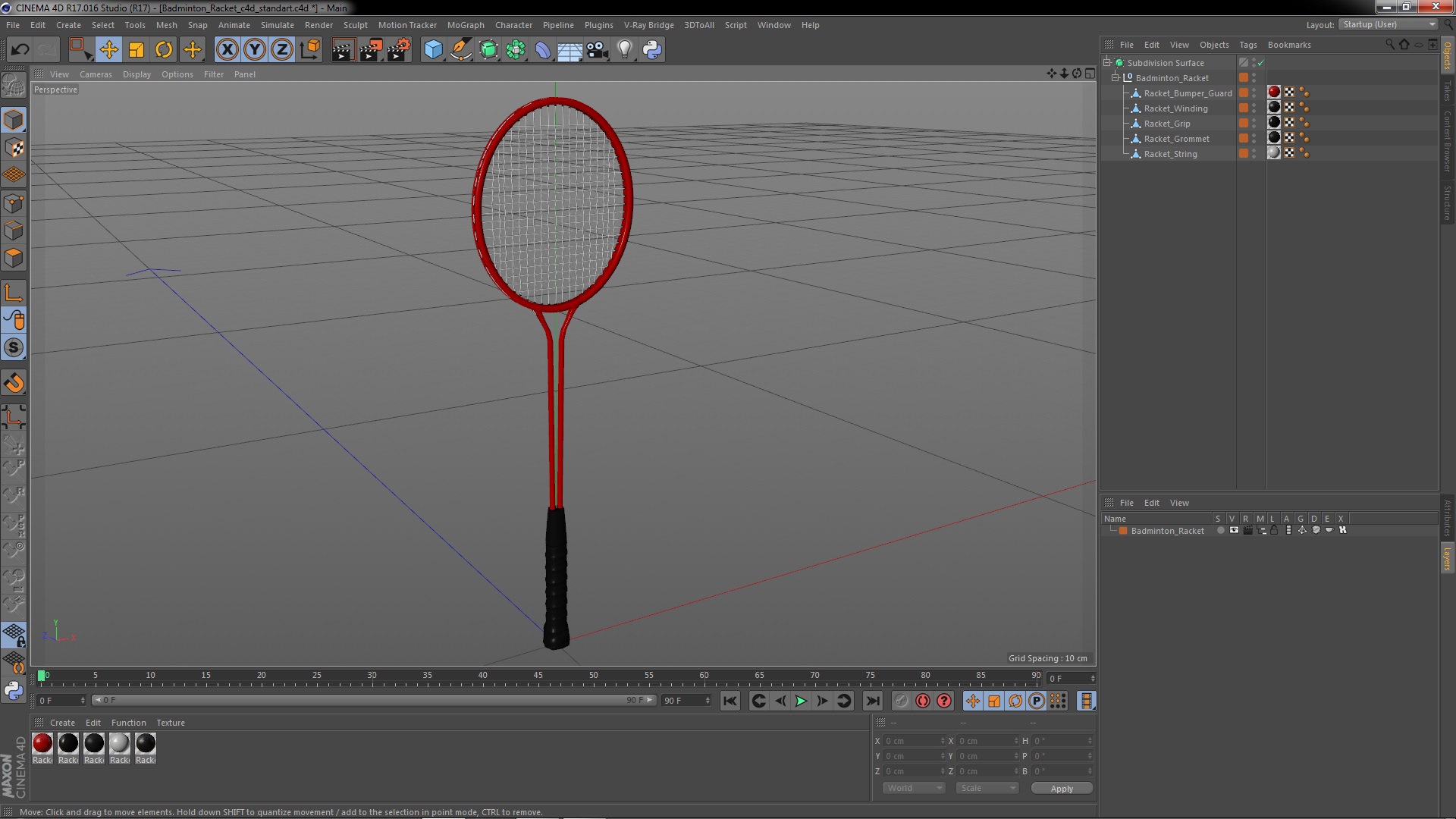 3D Badminton Racket