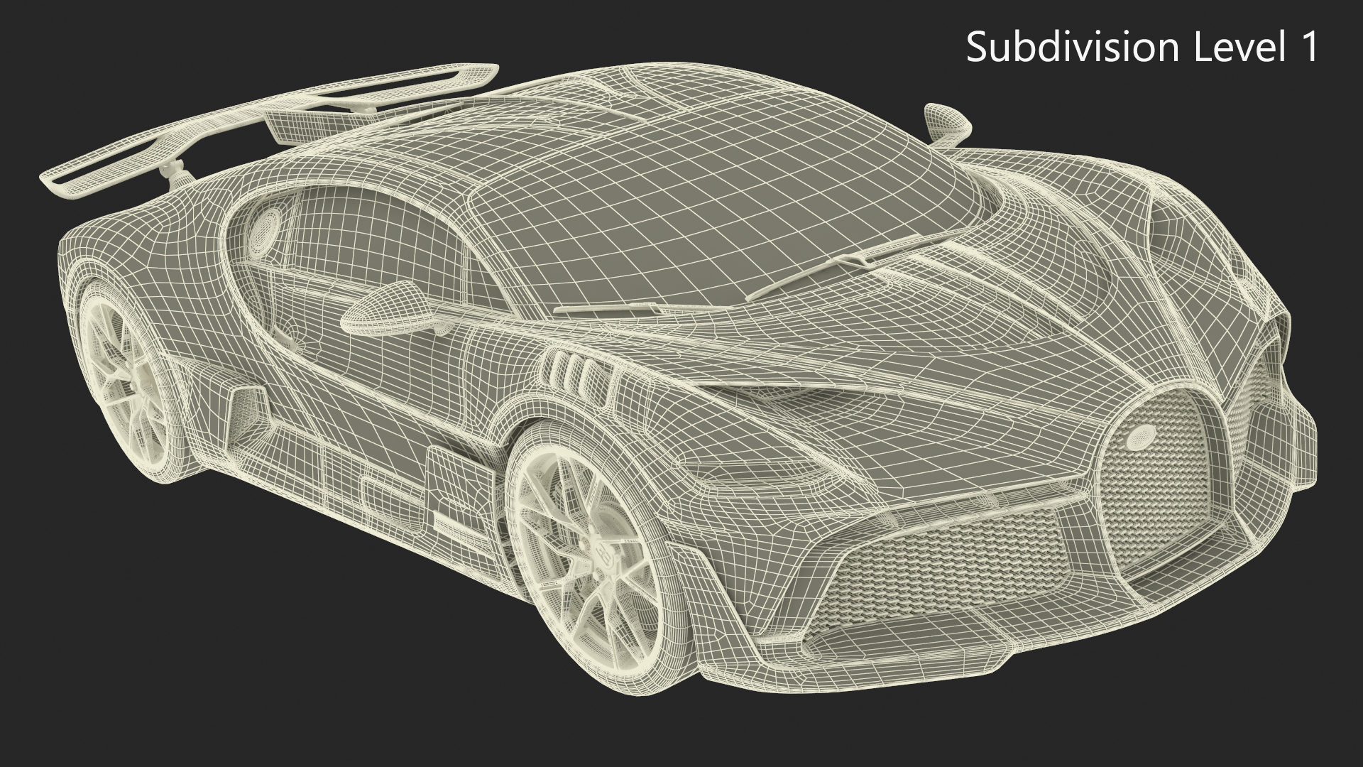 3D model Bugatti Divo Titanium Liquid Silver