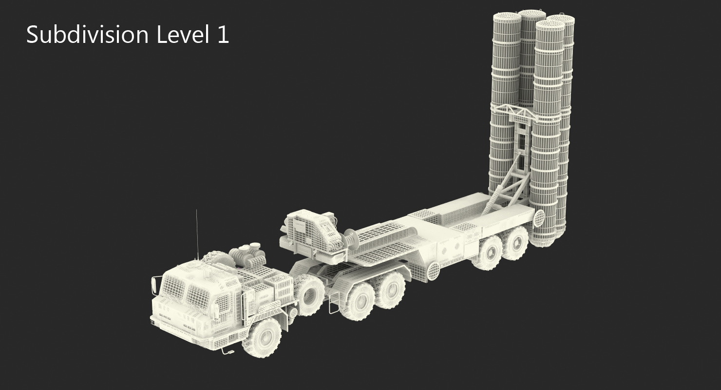 Russian S 400 Triumf Air Defense System Vehicle 3D