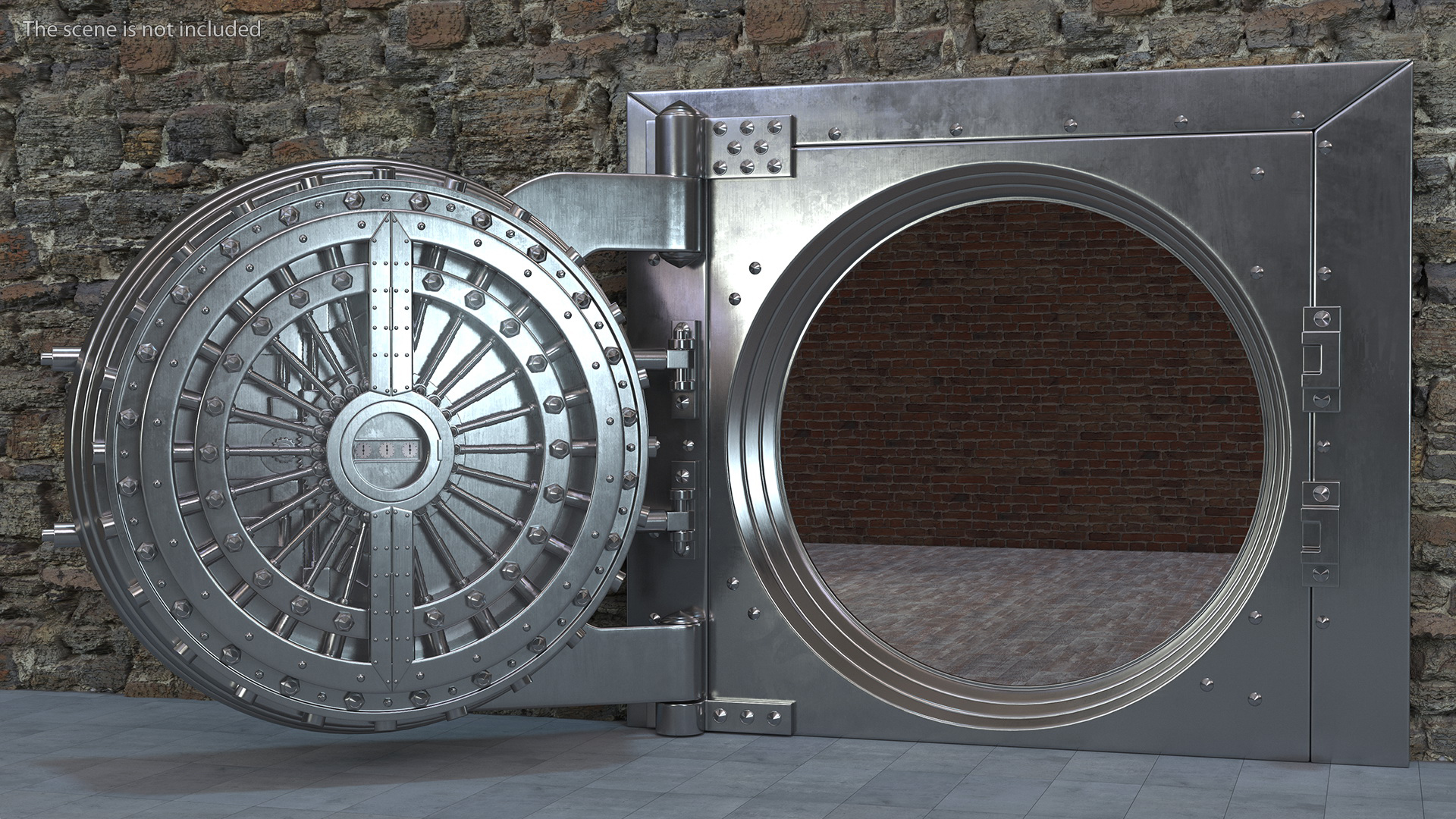 3D Steel Bank Vault Door