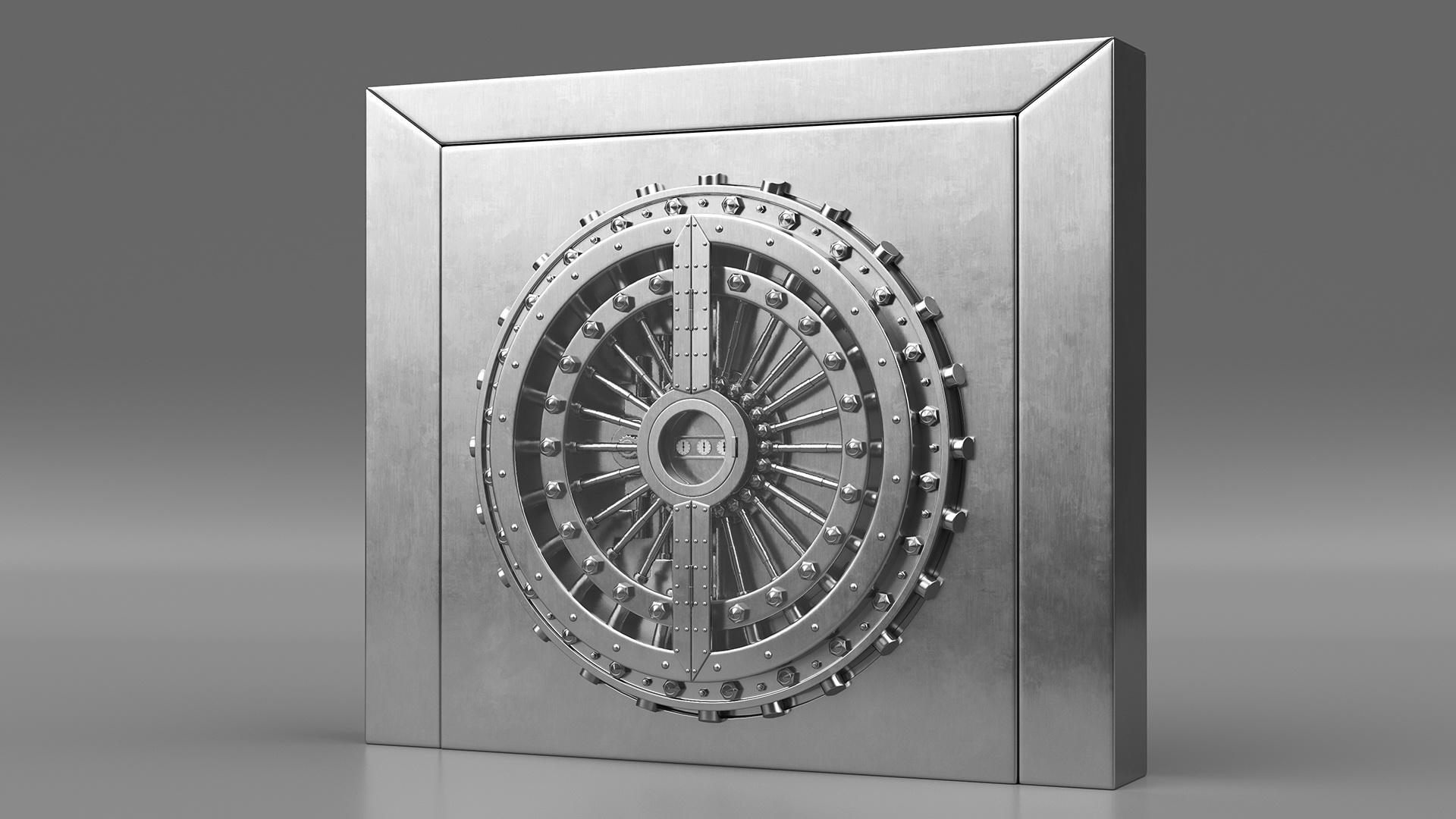 3D Steel Bank Vault Door