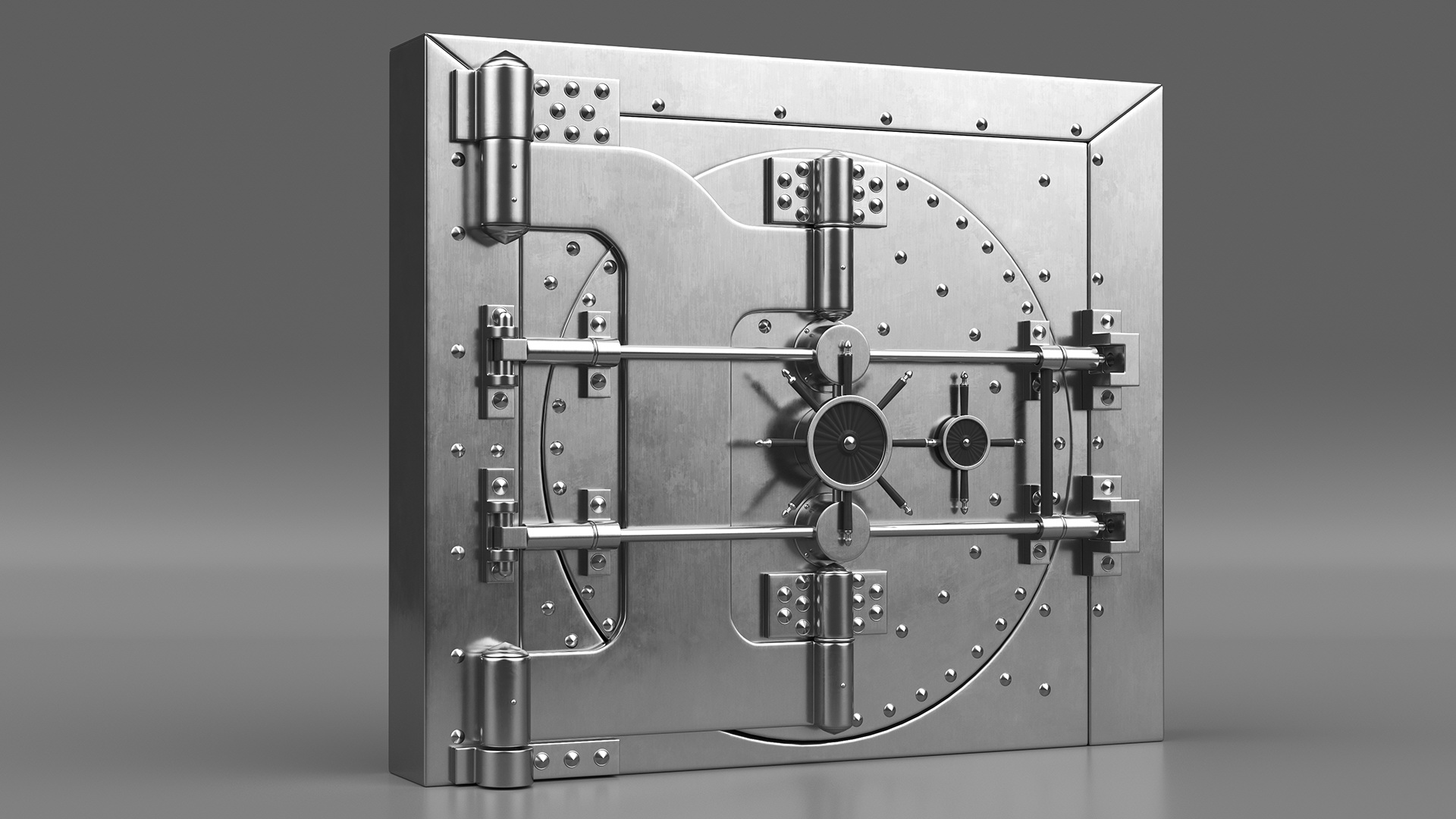 3D Steel Bank Vault Door