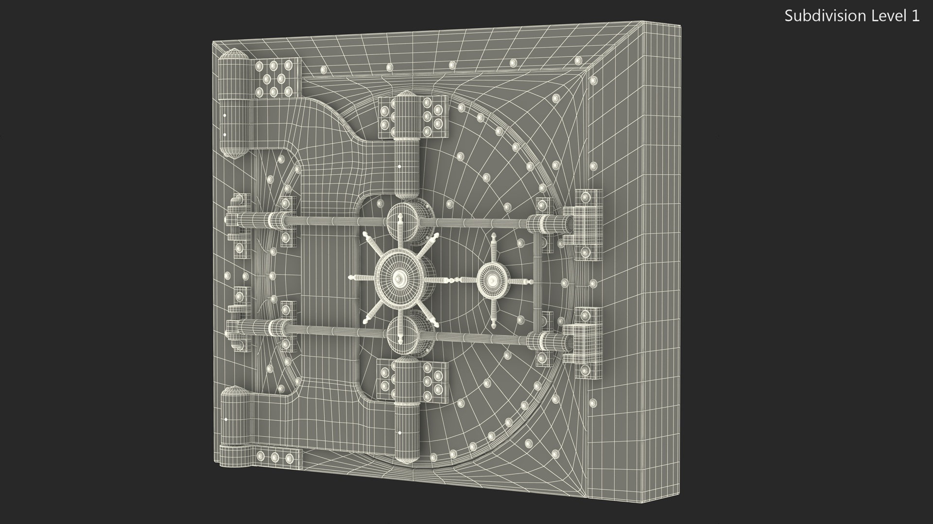 3D Steel Bank Vault Door