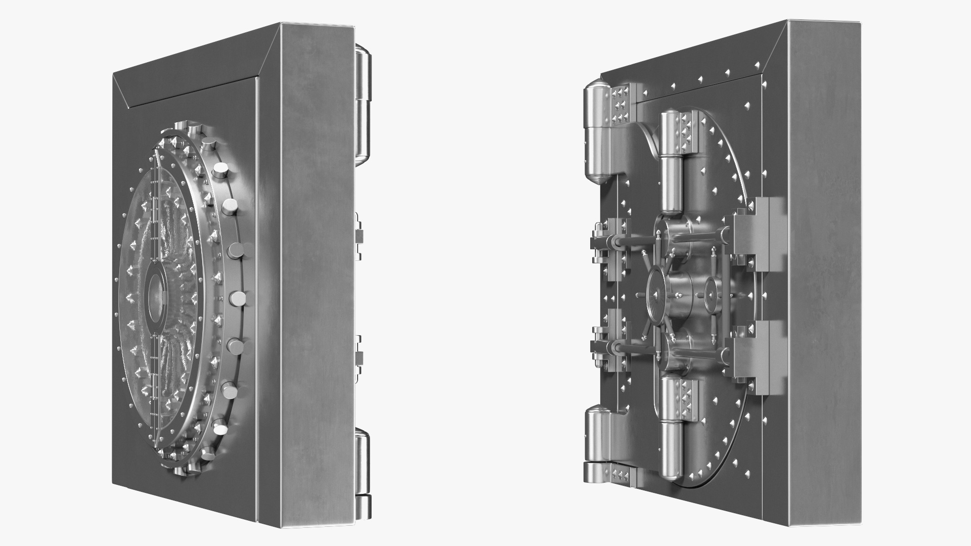 3D Steel Bank Vault Door