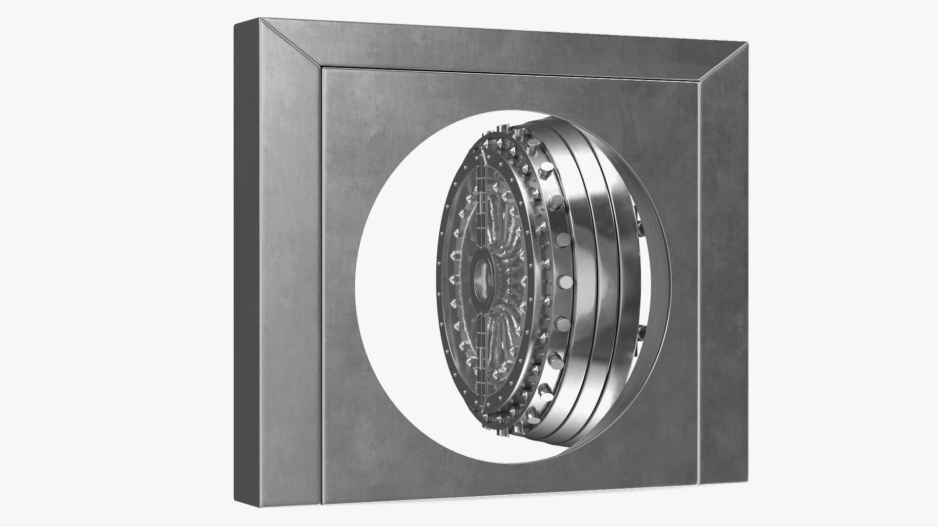 3D Steel Bank Vault Door