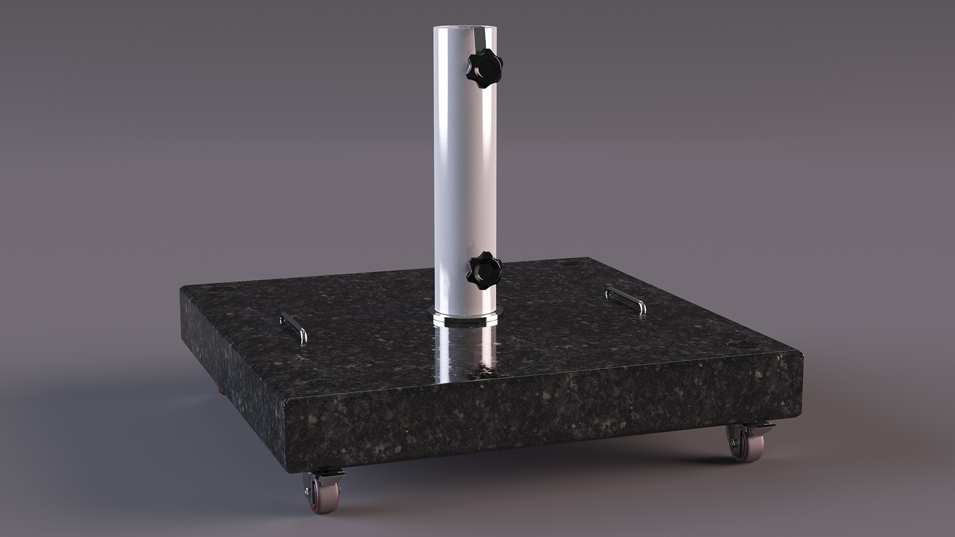 3D model Wheeled Dark Granite Base