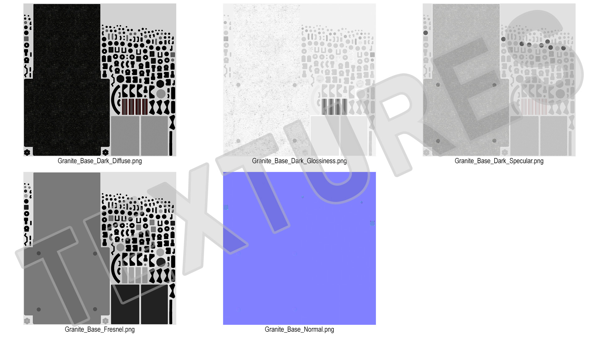 3D model Wheeled Dark Granite Base