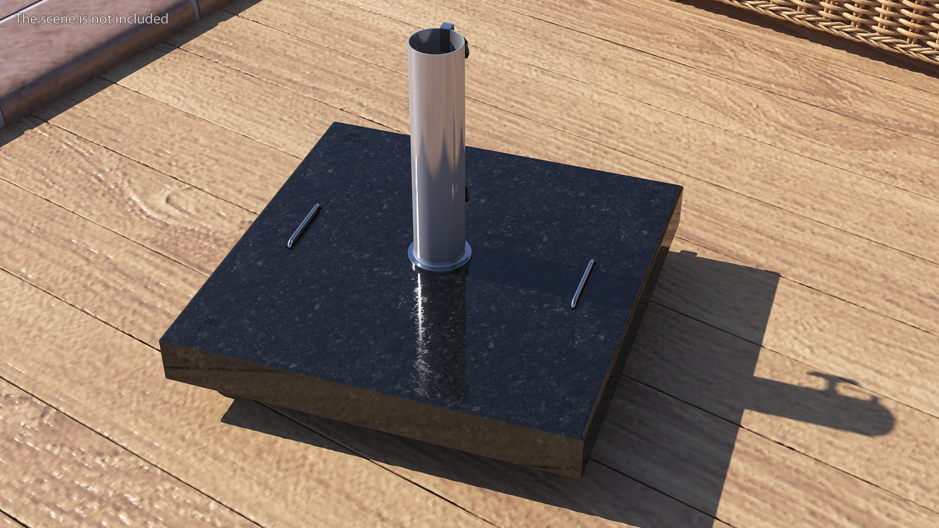 3D model Wheeled Dark Granite Base