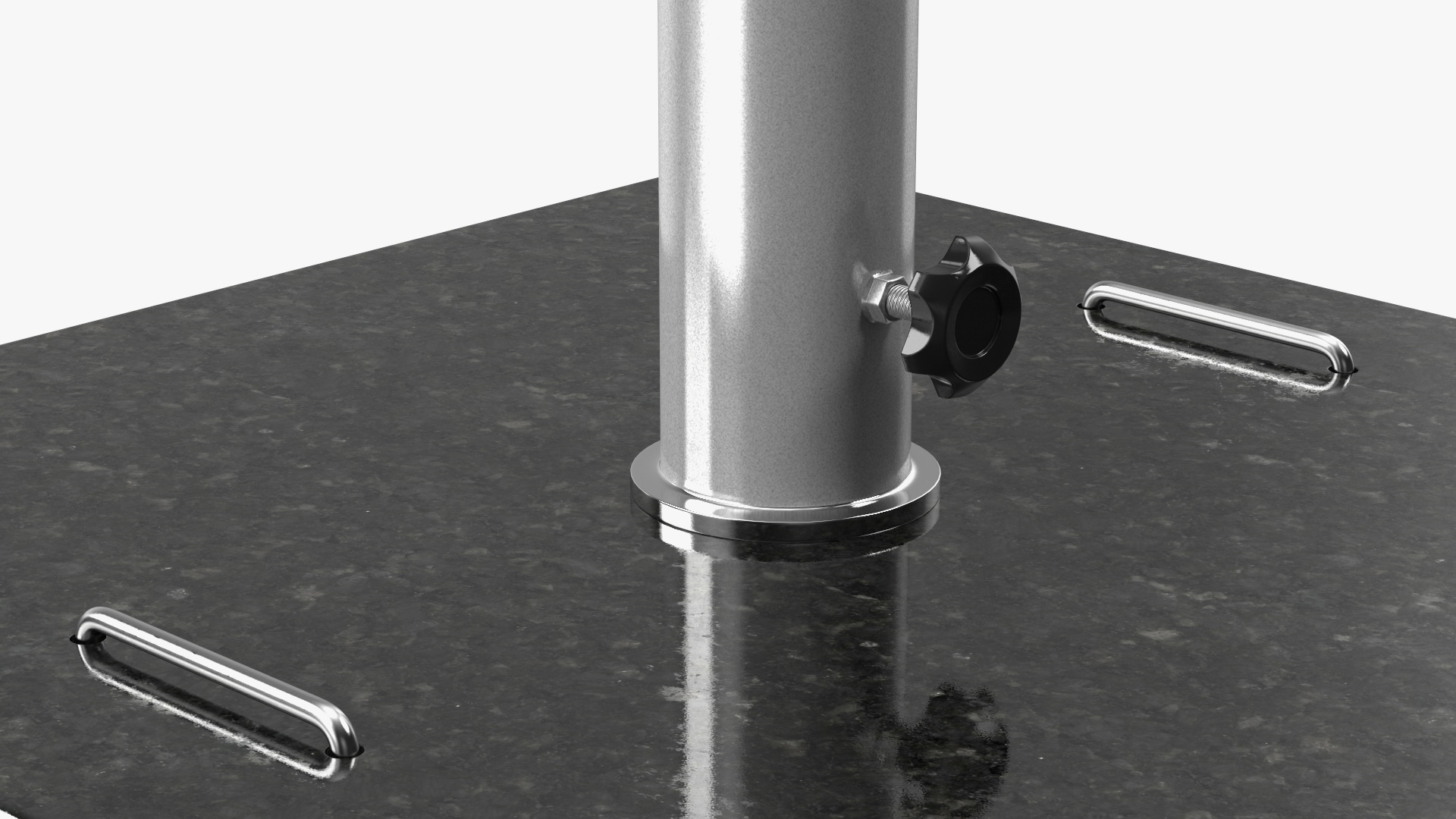3D model Wheeled Dark Granite Base