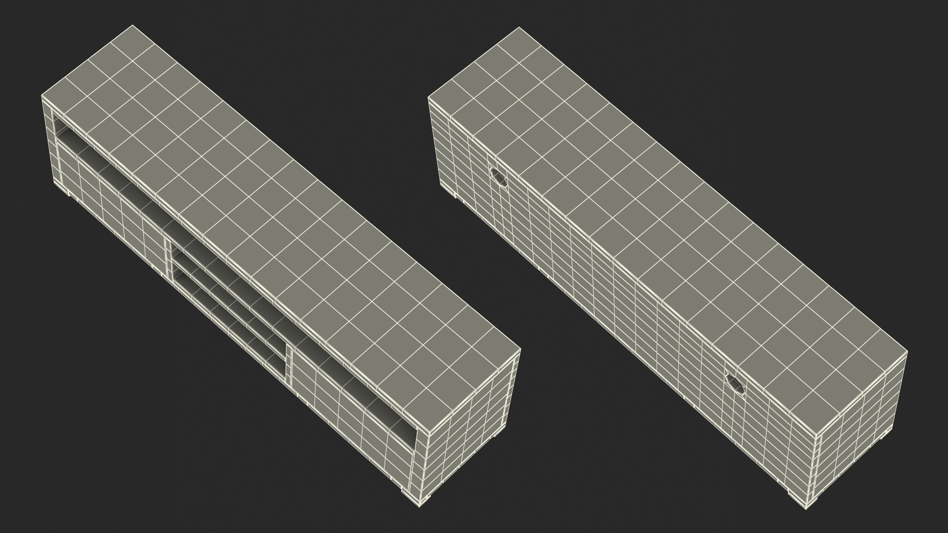 TV Stand White 3D model