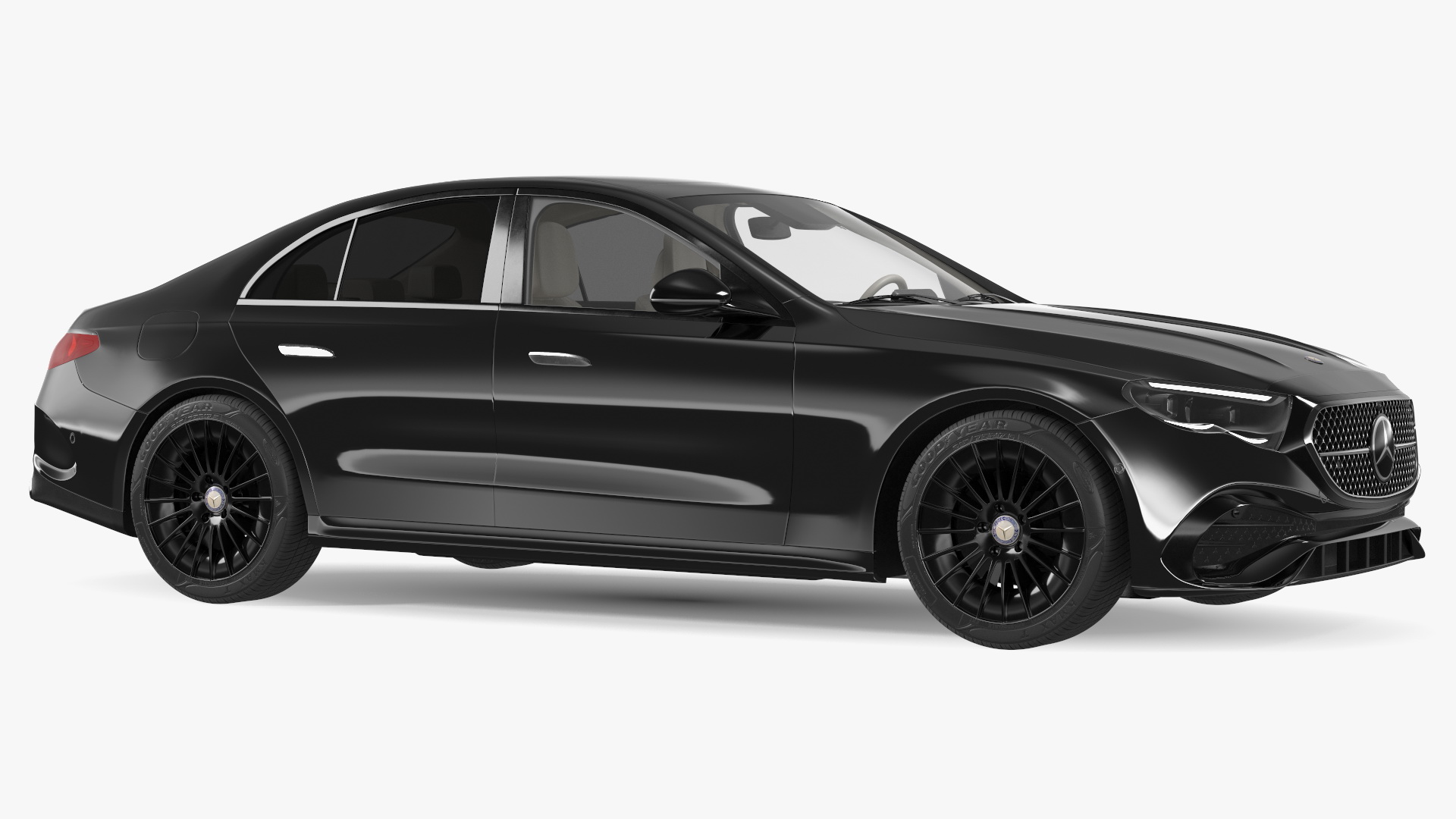 3D Mercedes E-class Black Color model