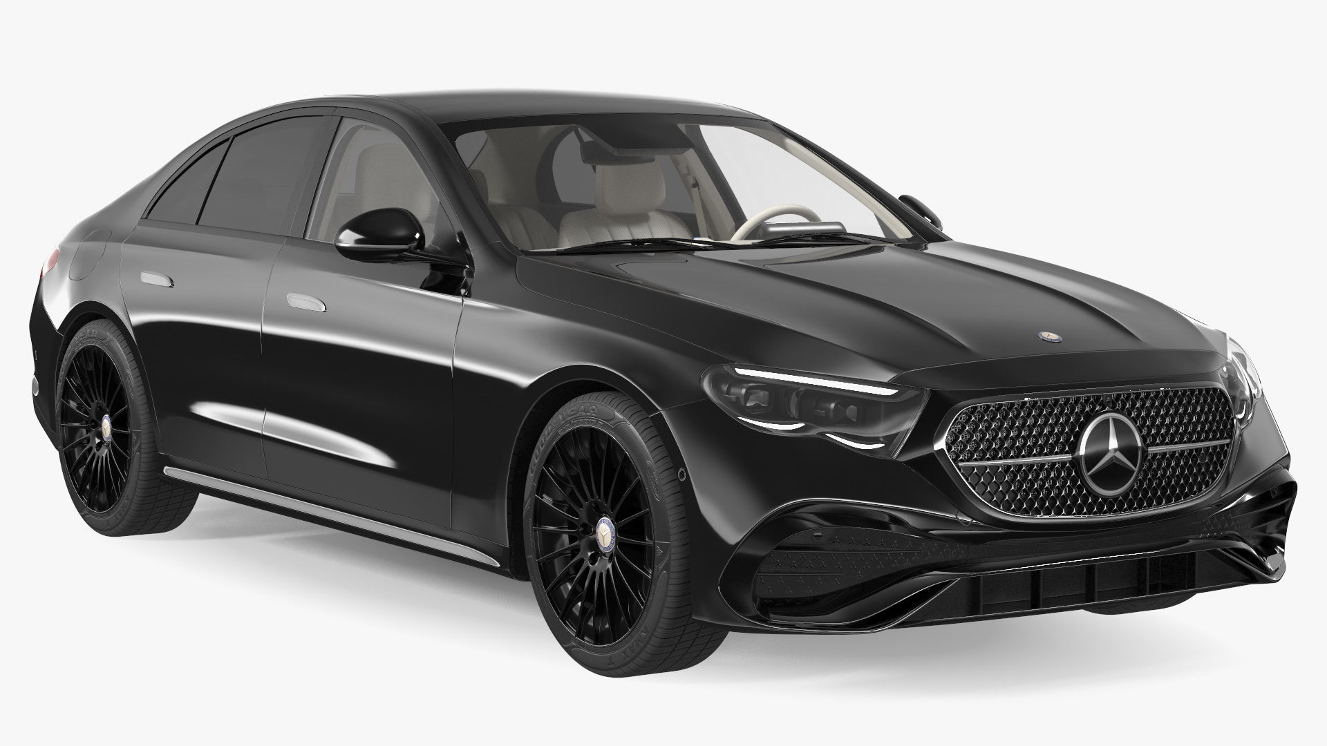 3D Mercedes E-class Black Color model