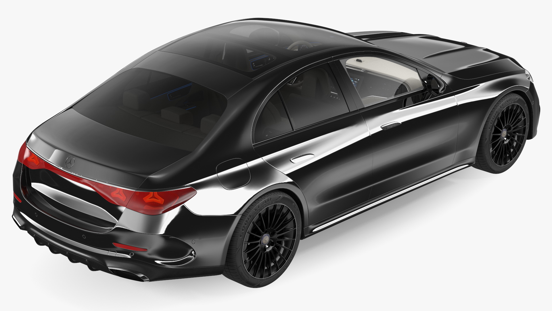 3D Mercedes E-class Black Color model