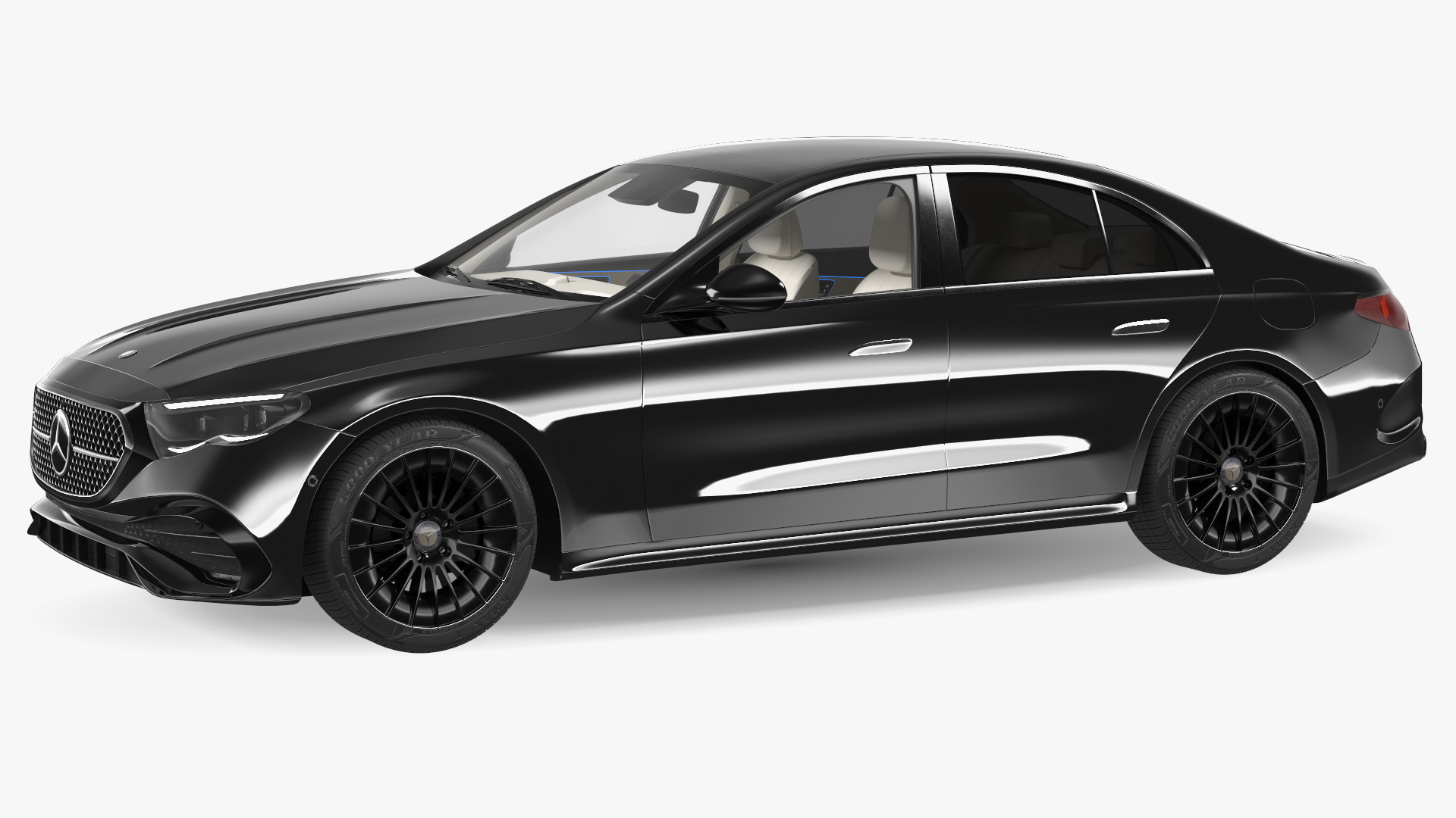 3D Mercedes E-class Black Color model