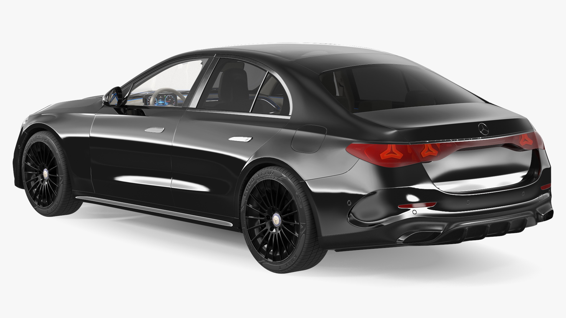 3D Mercedes E-class Black Color model