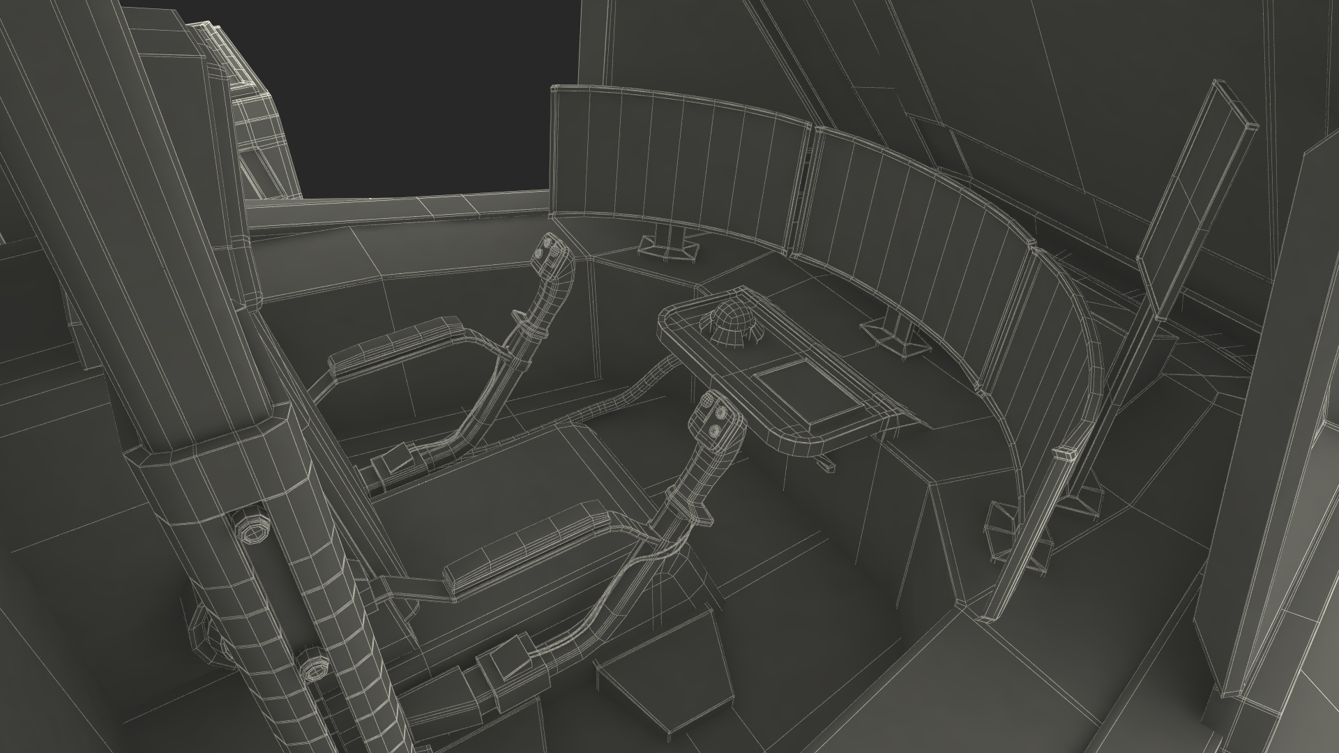 3D Dark Green Combat Robot Empty Rigged