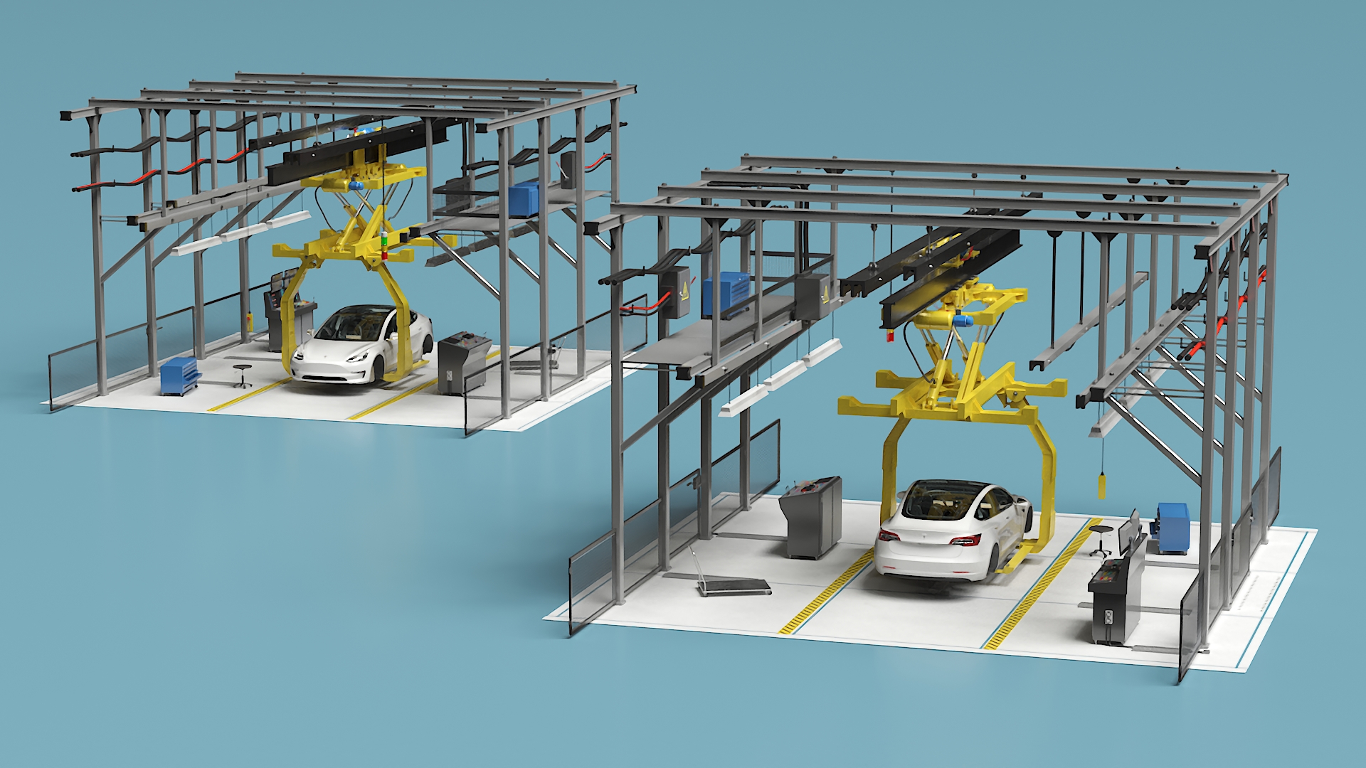 Tesla Assembly Line 3D model