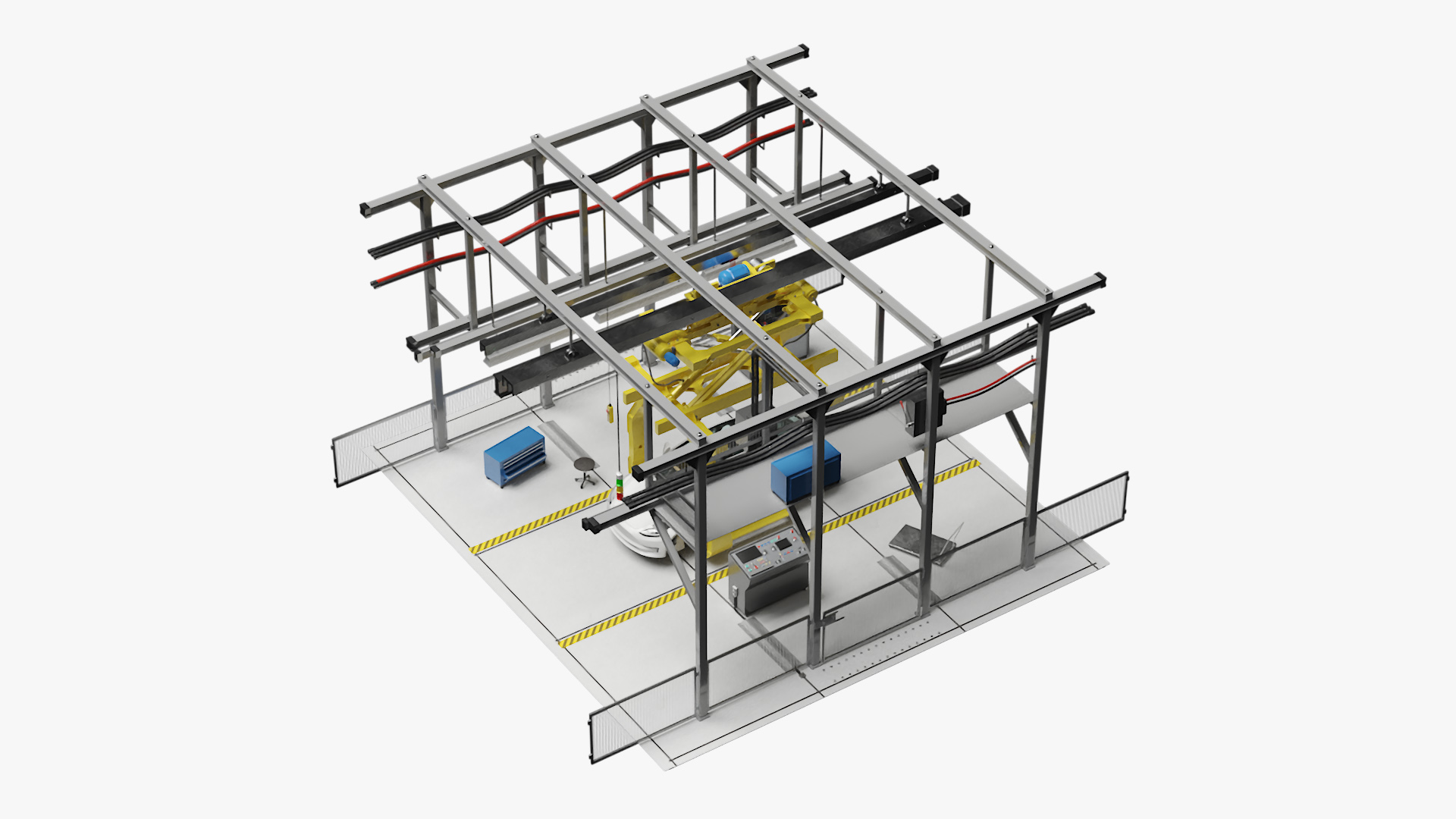 Tesla Assembly Line 3D model
