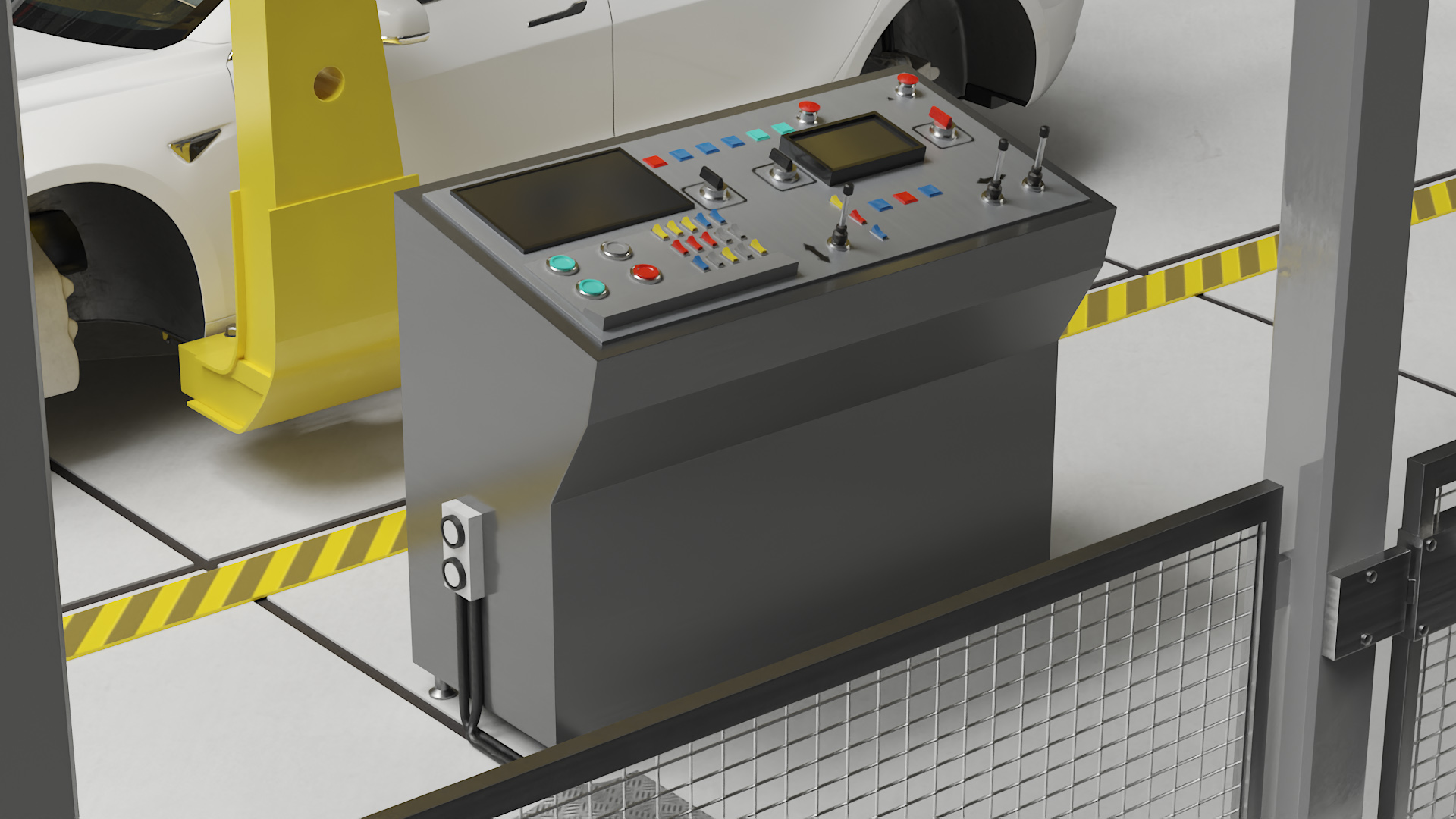 Tesla Assembly Line 3D model