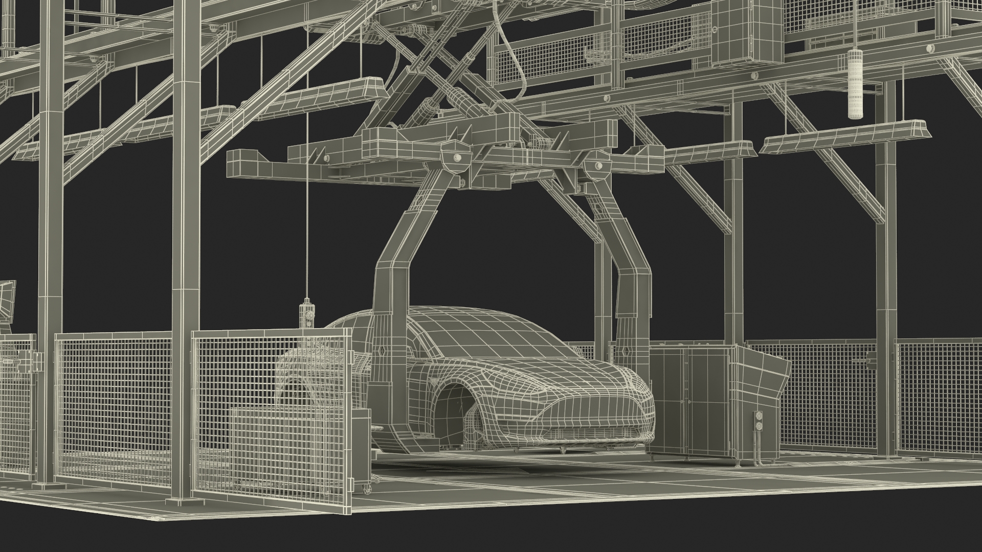 Tesla Assembly Line 3D model