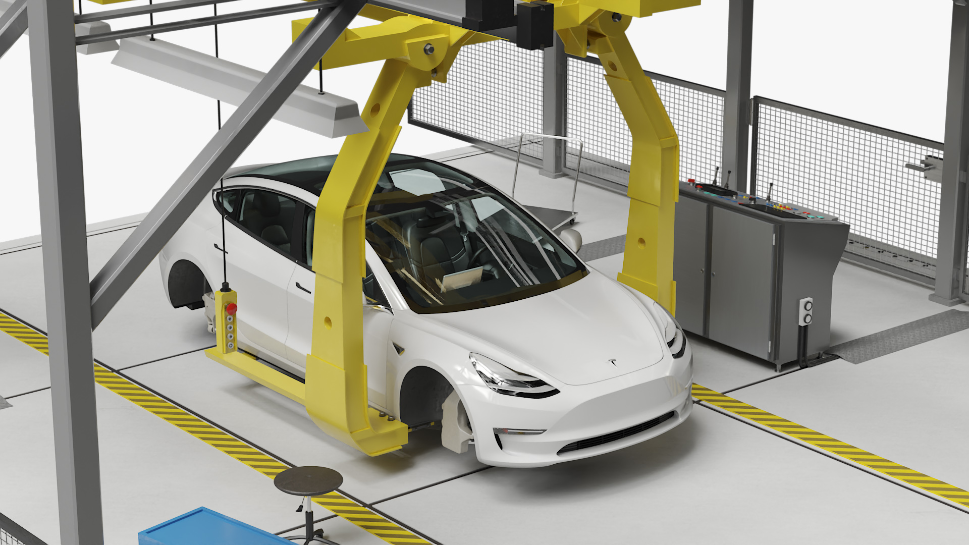 Tesla Assembly Line 3D model