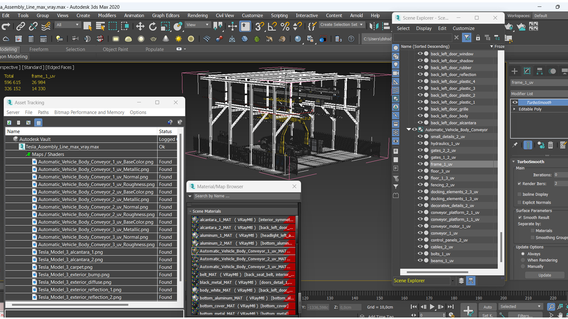 Tesla Assembly Line 3D model