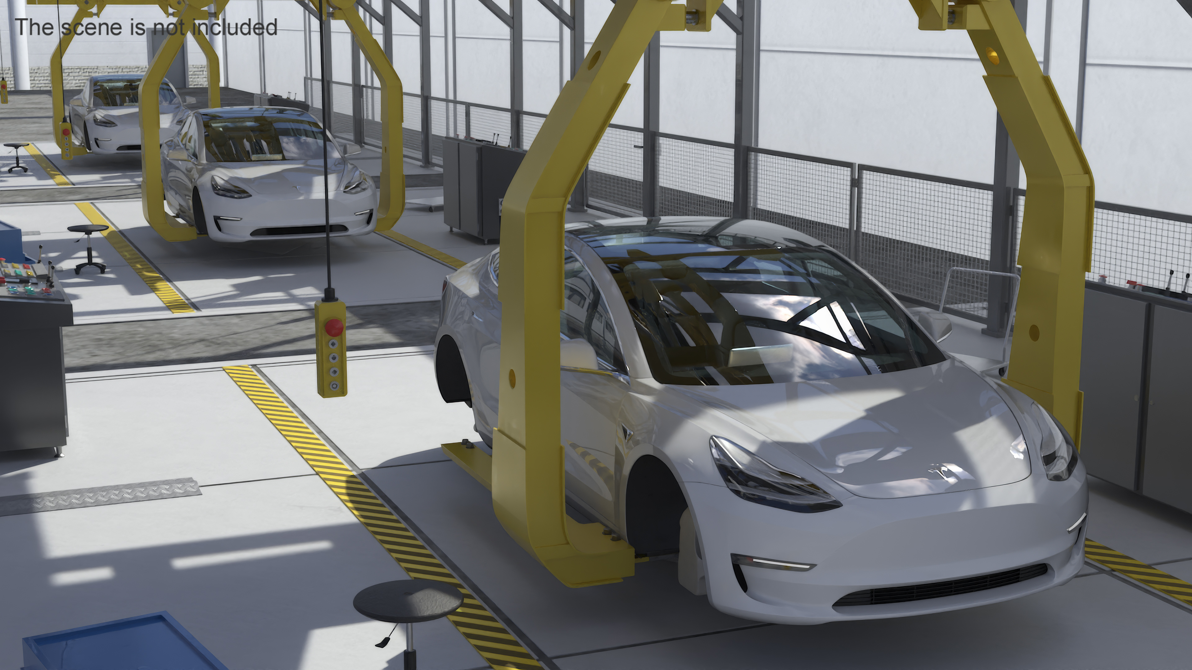Tesla Assembly Line 3D model