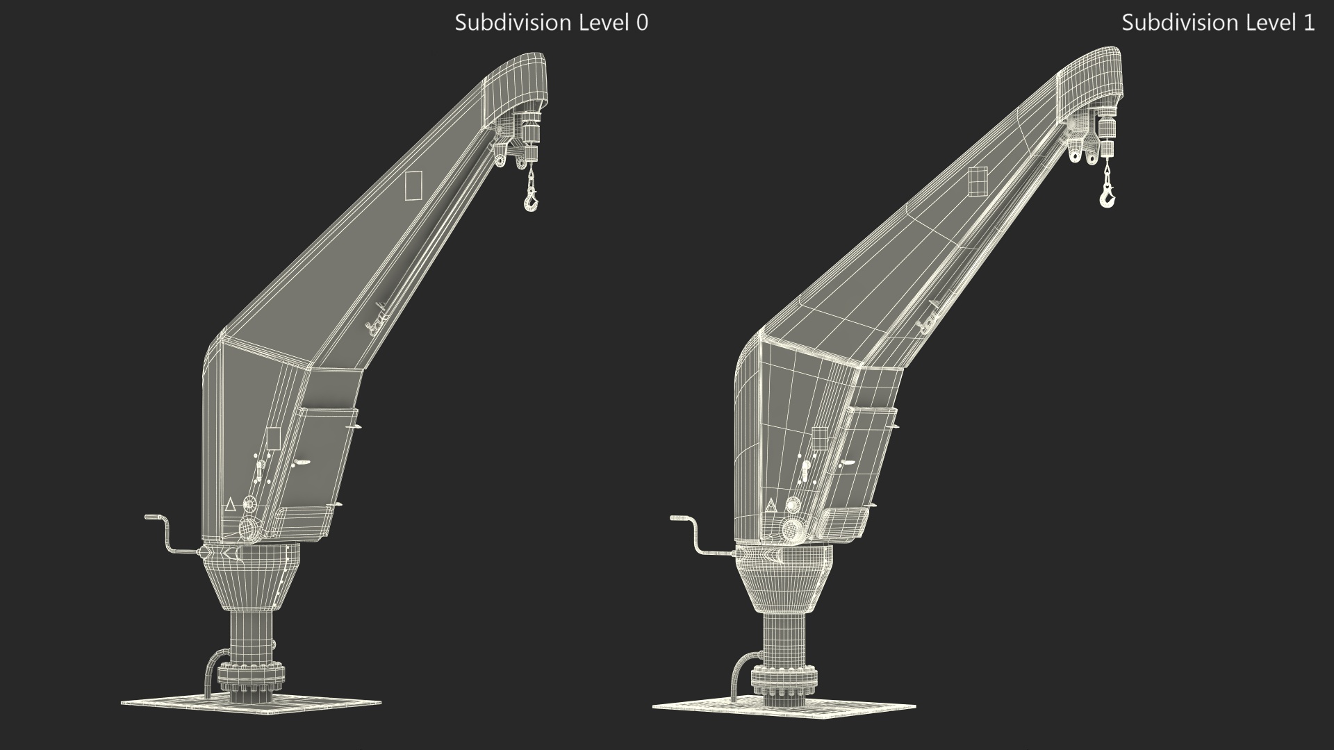 Crane for Offshore Platform 3D