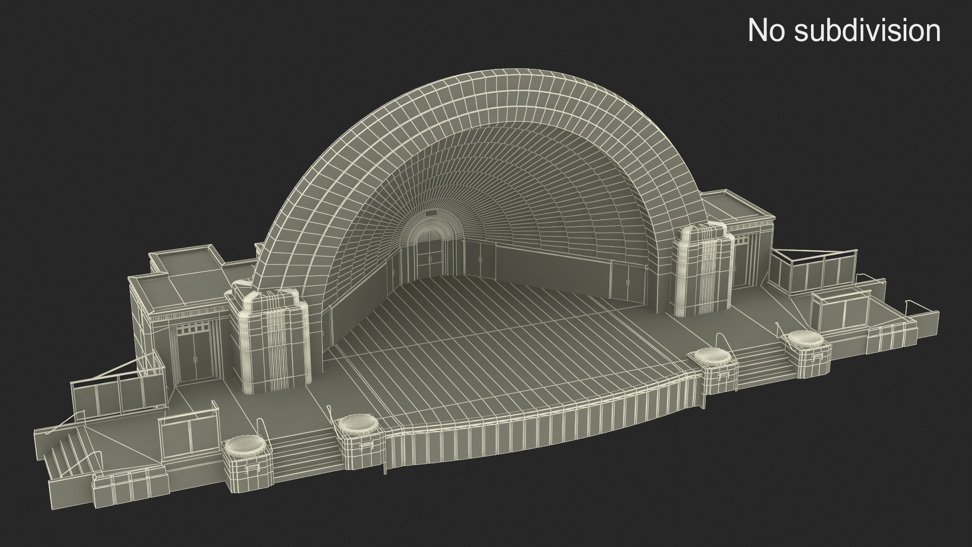 3D Art Deco Open Air Stage model