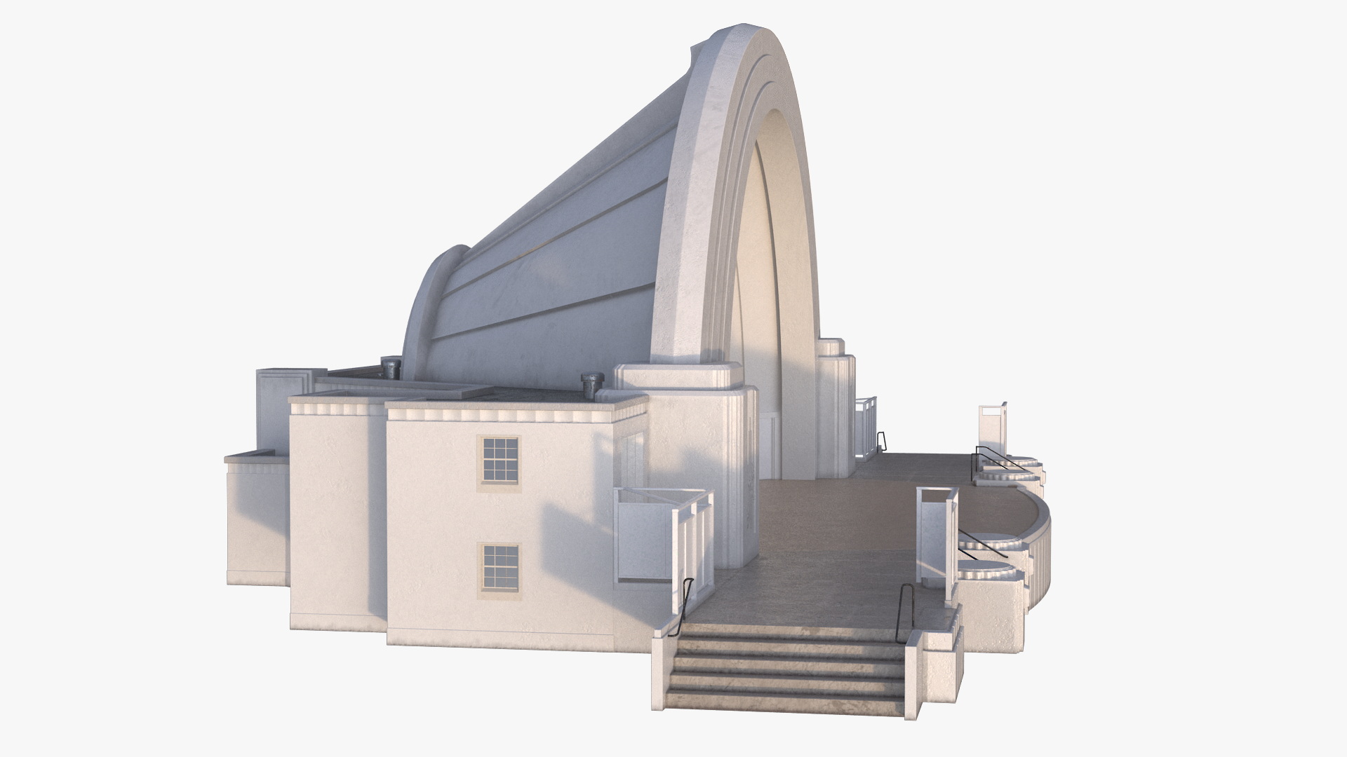 3D Art Deco Open Air Stage model