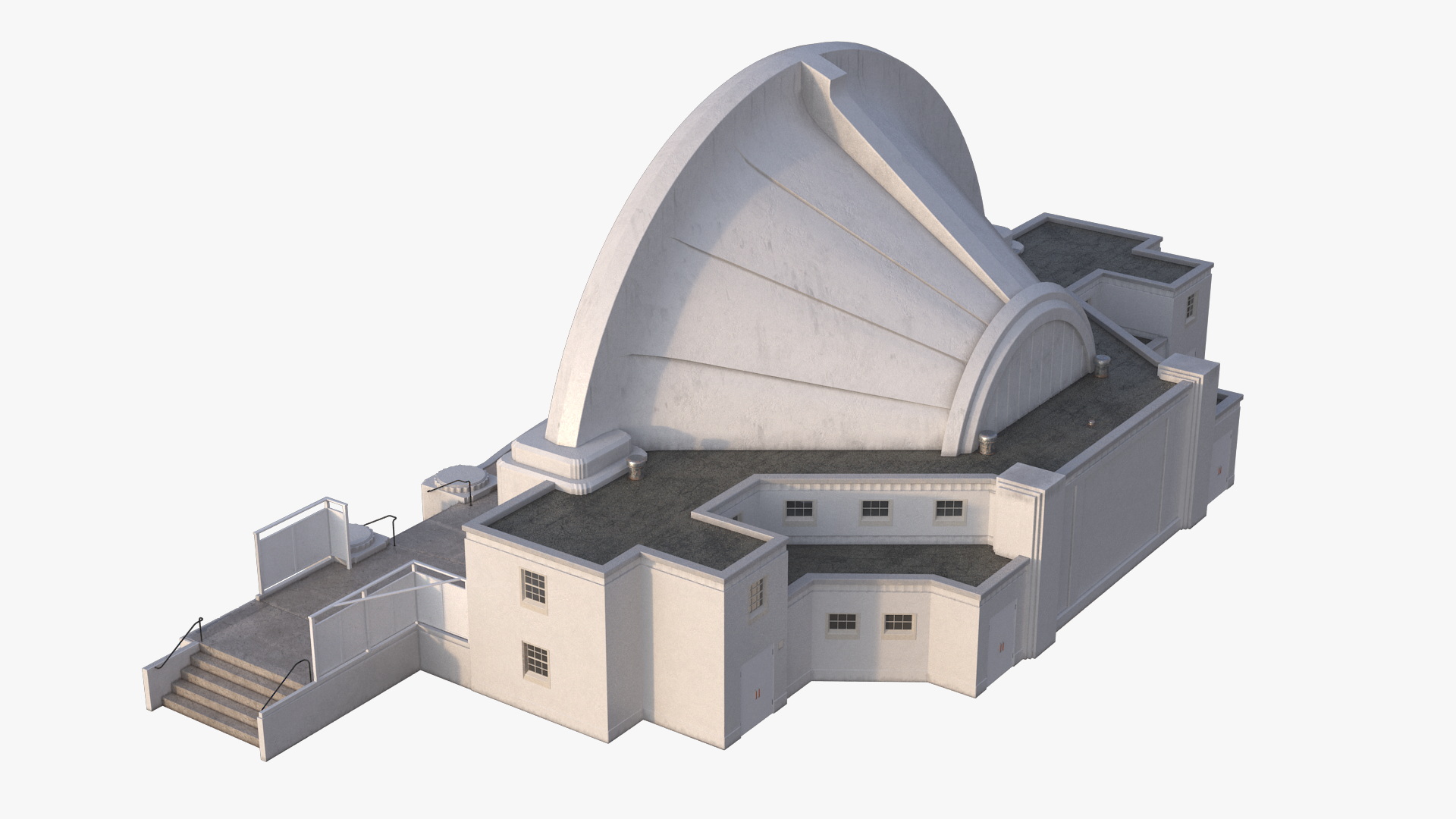 3D Art Deco Open Air Stage model