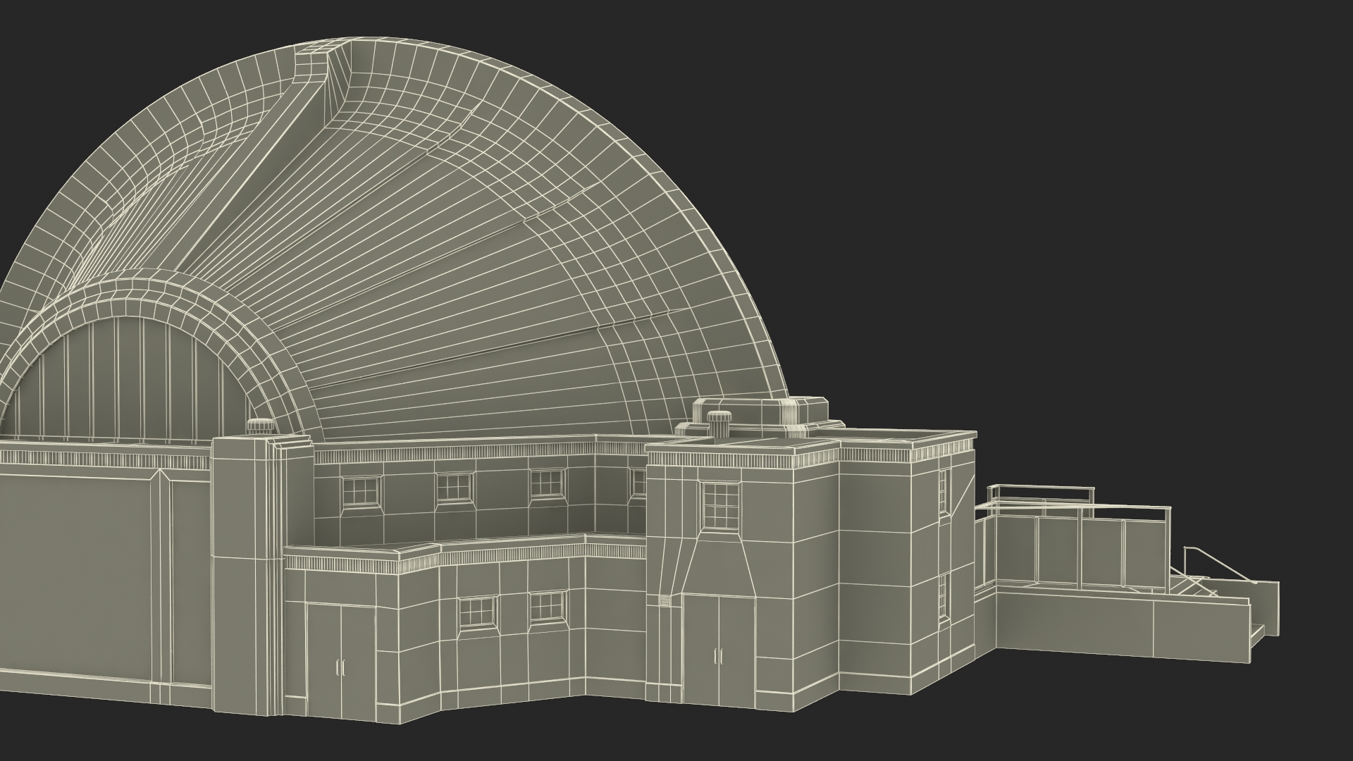3D Art Deco Open Air Stage model