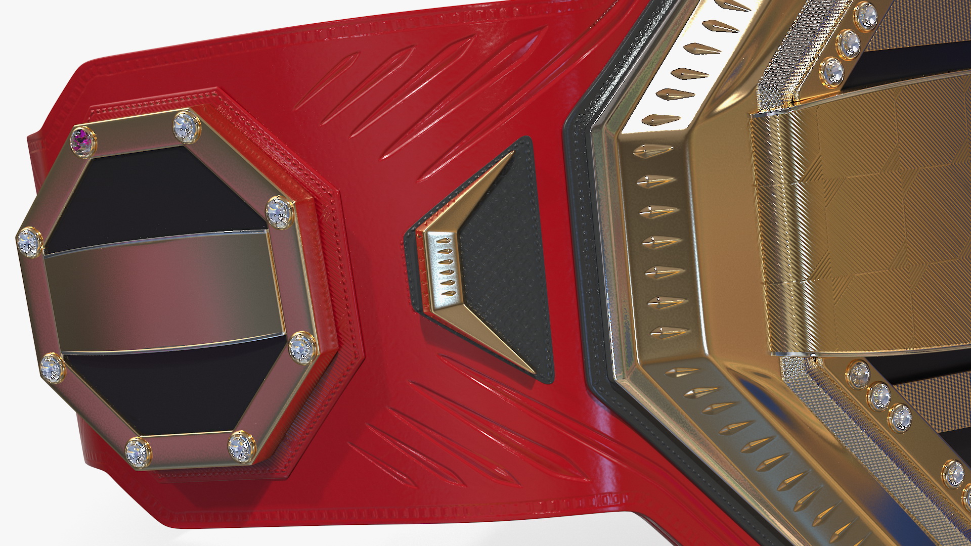 3D Gold Champion Belt model