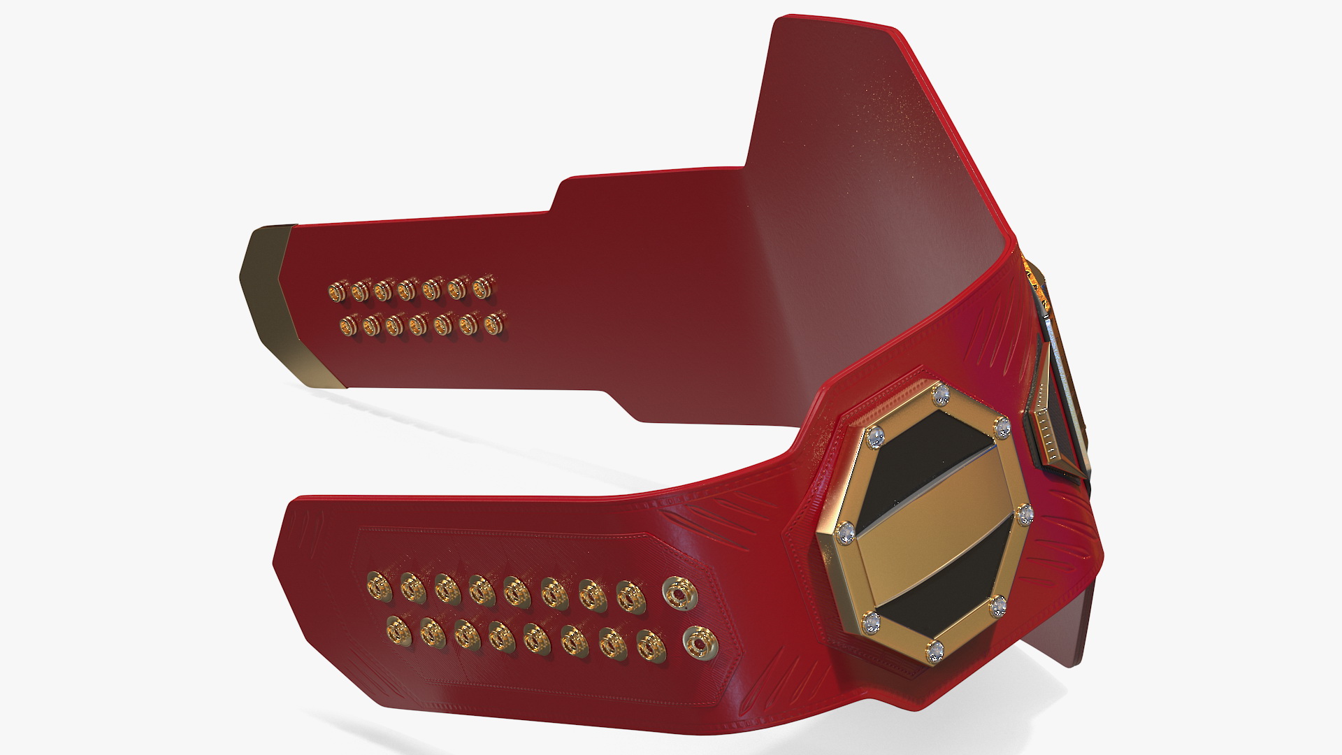 3D Gold Champion Belt model