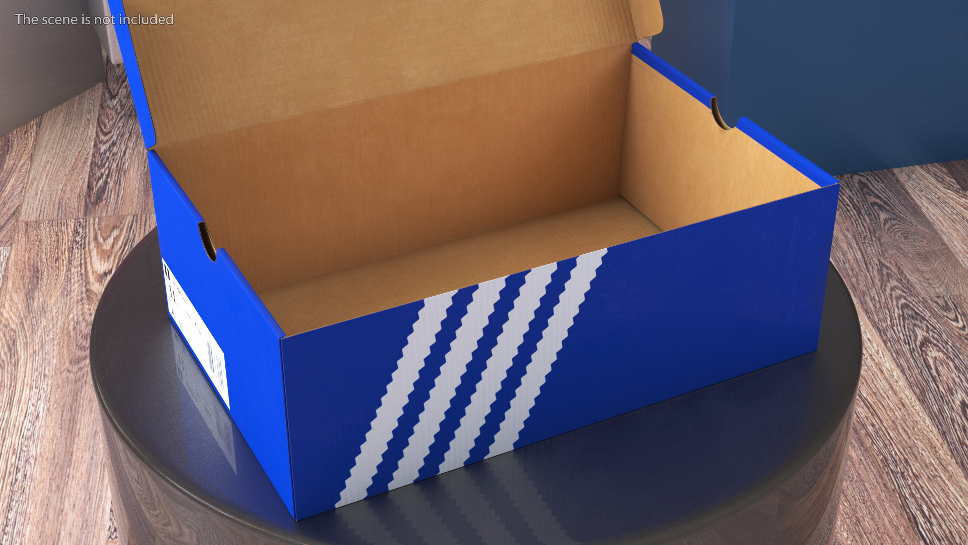 3D model Blue Carton Shoe Box Open