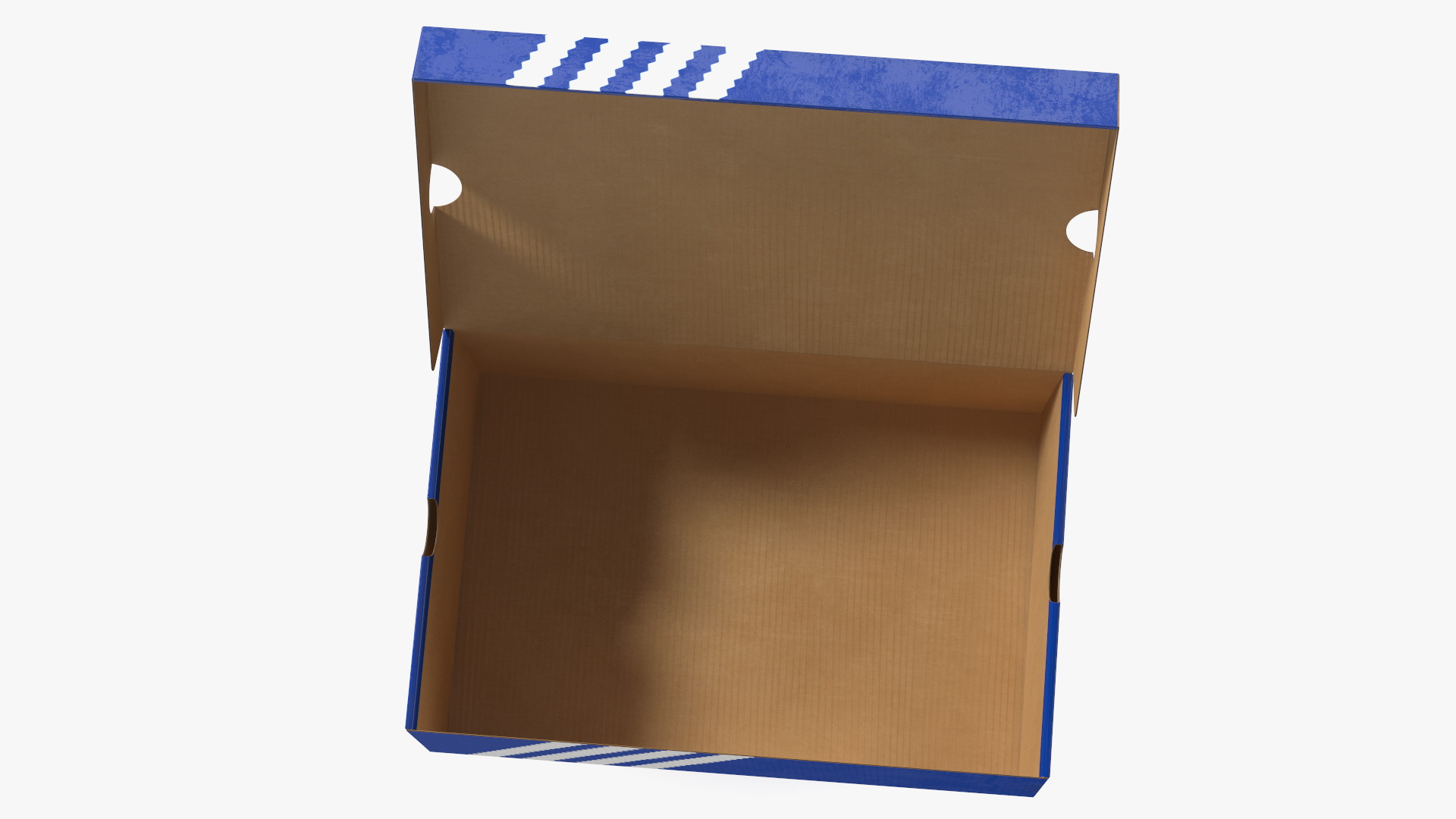 3D model Blue Carton Shoe Box Open