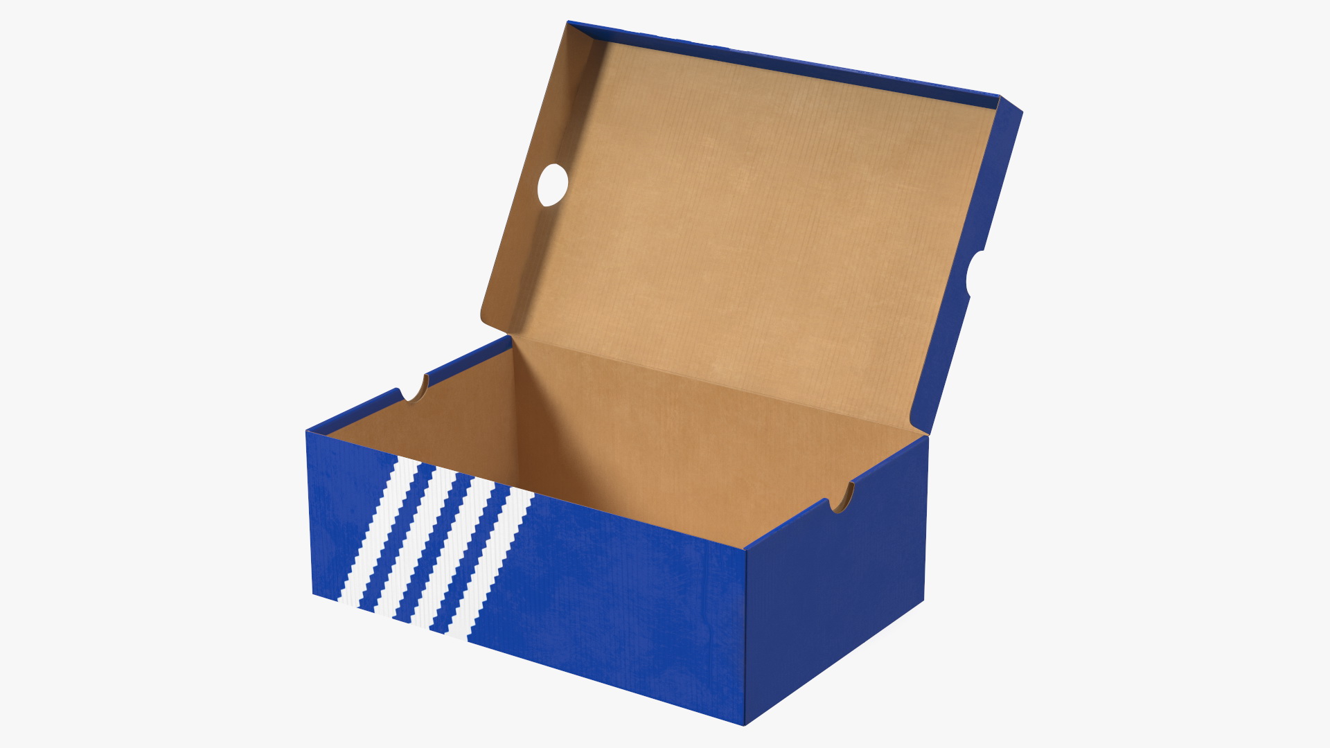 3D model Blue Carton Shoe Box Open