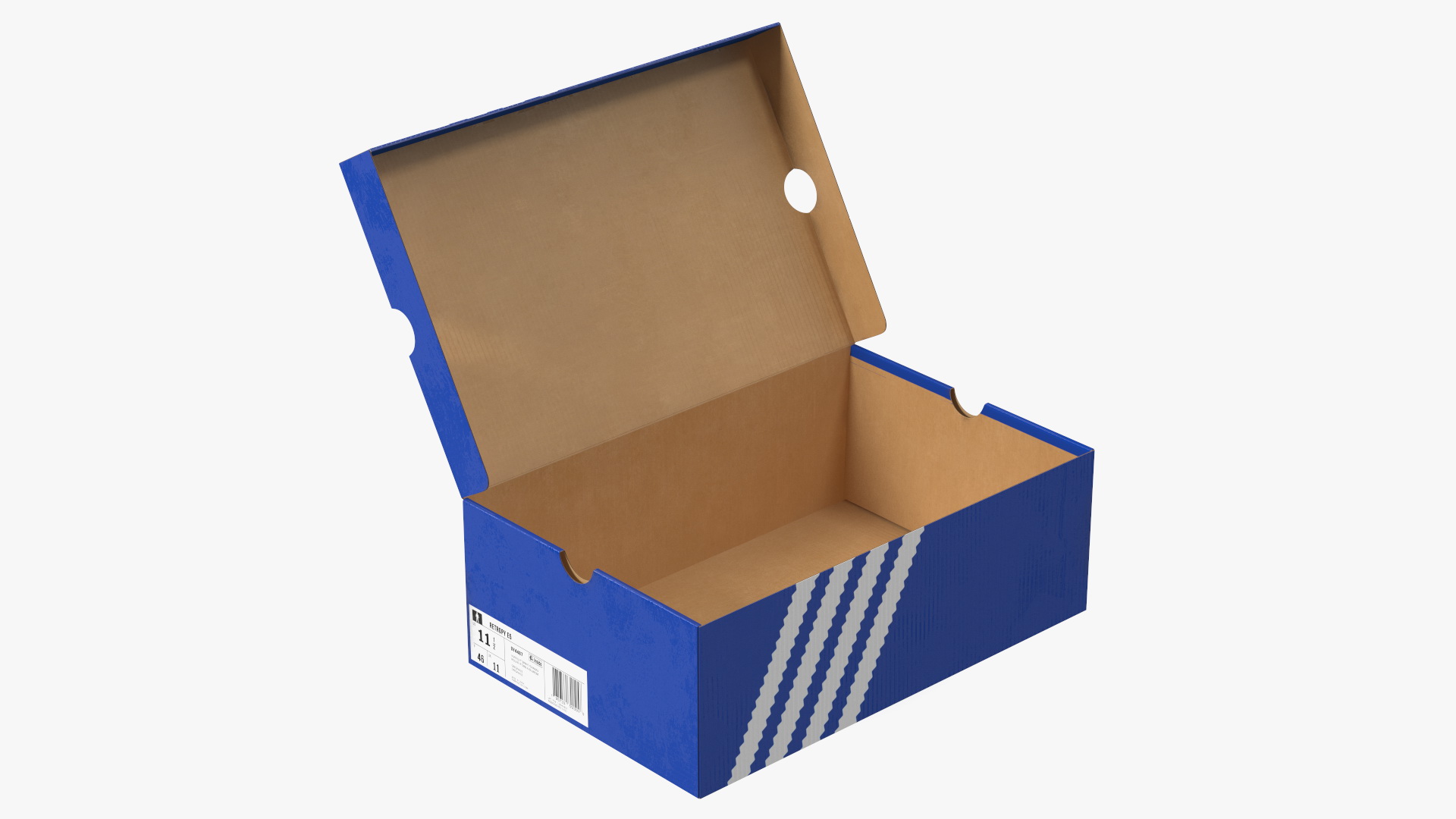 3D model Blue Carton Shoe Box Open