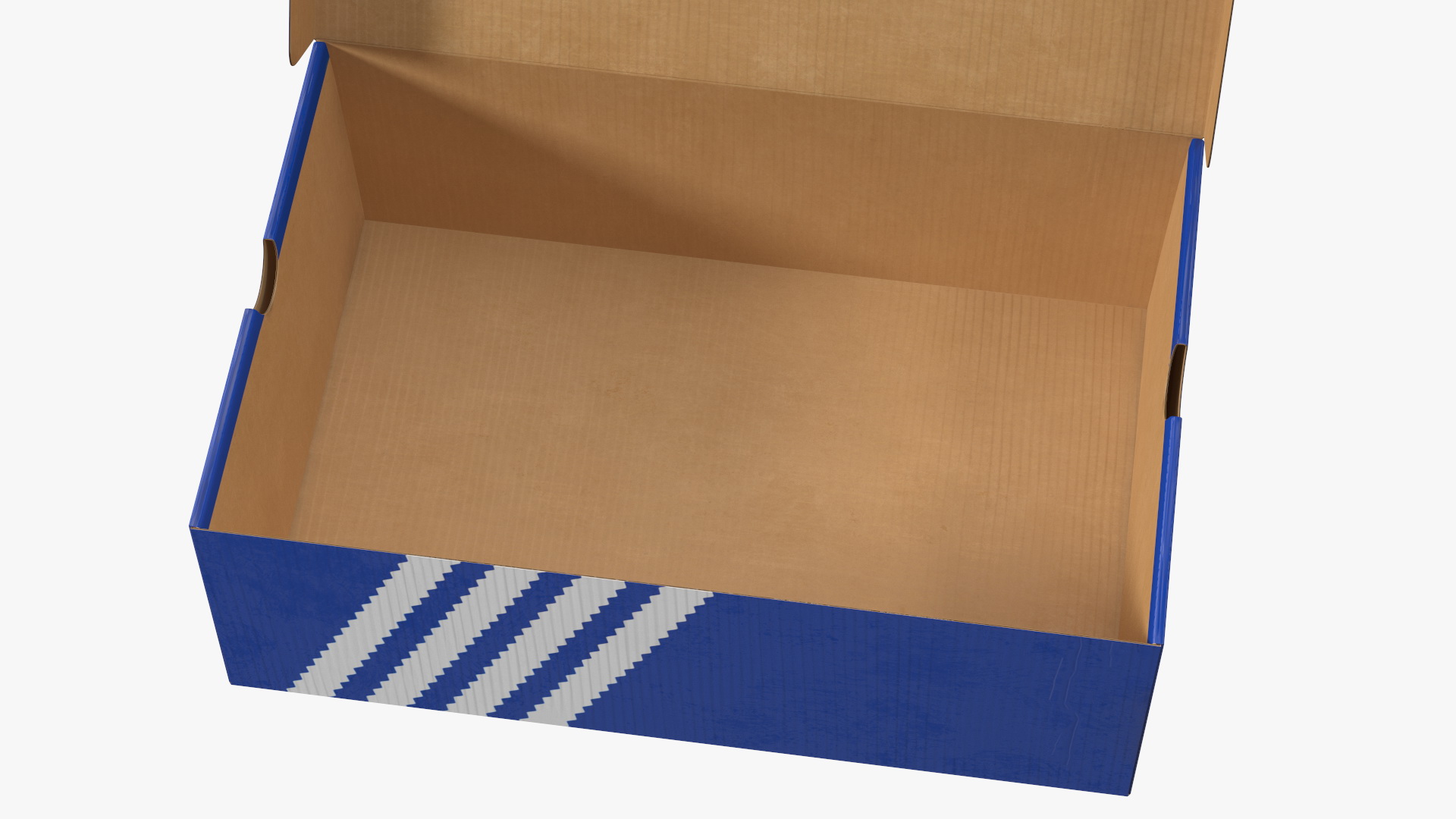 3D model Blue Carton Shoe Box Open