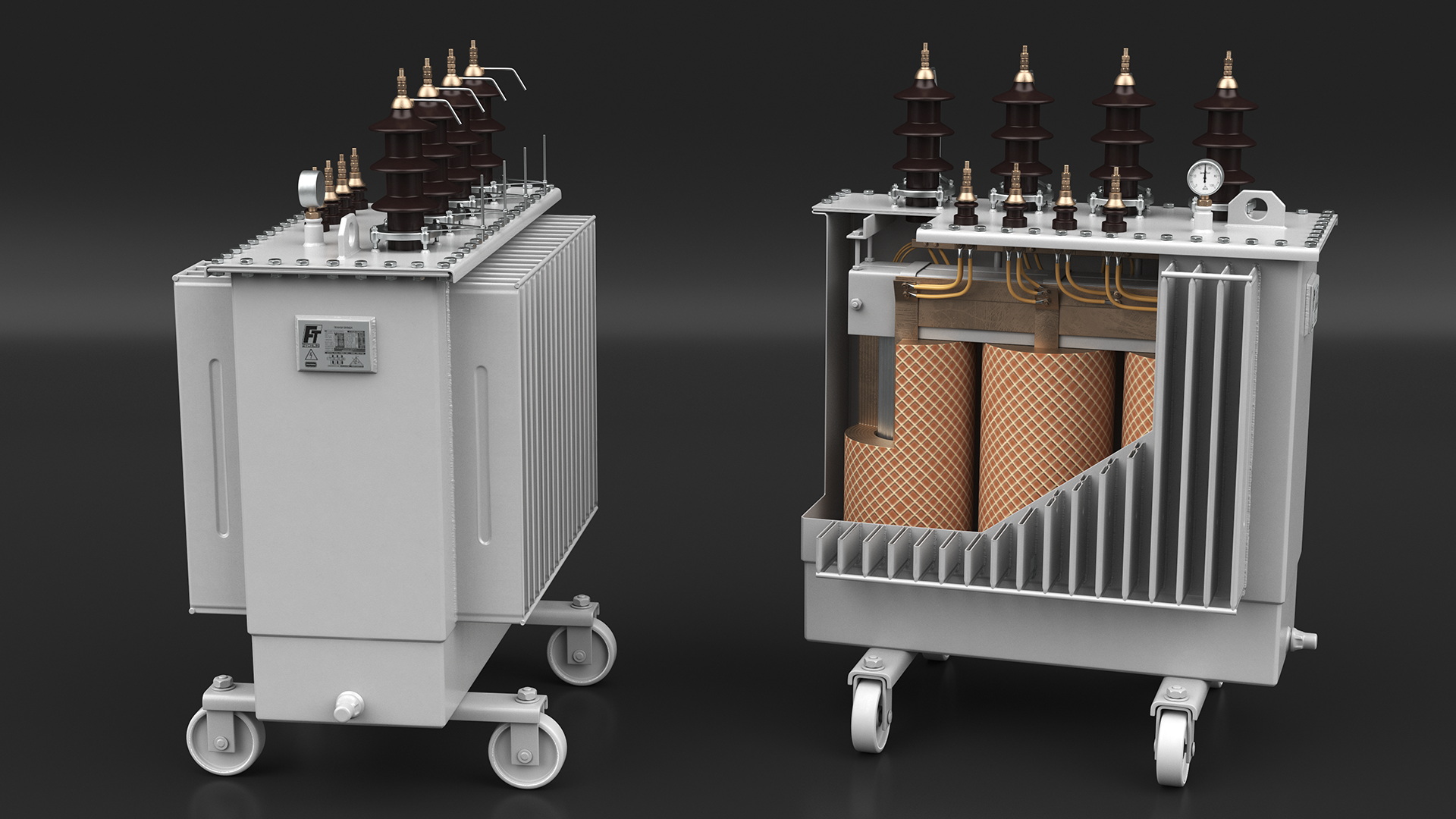 3D Electrical Transformer Basic Construction