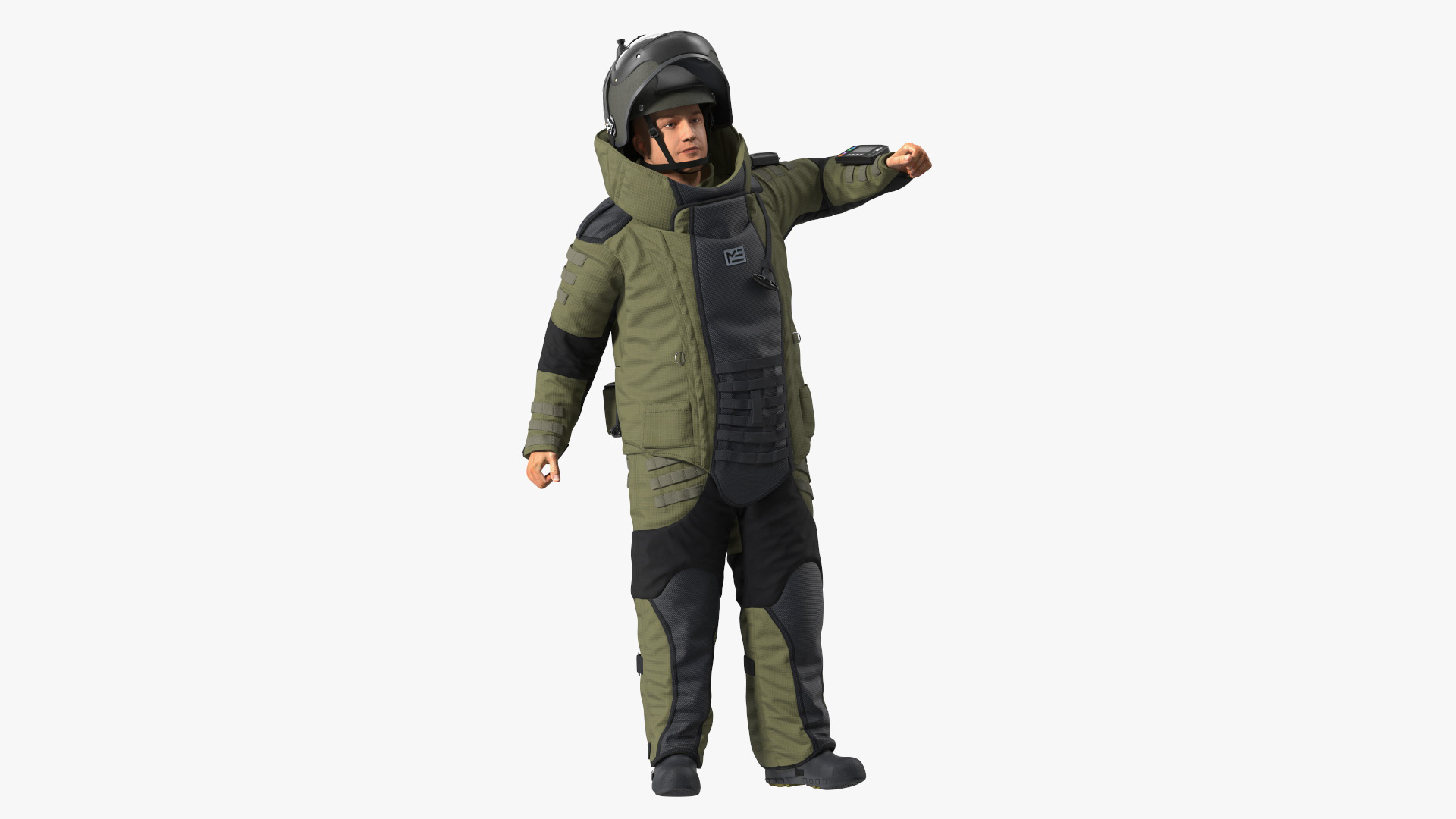 EOD 10 Bomb Suit Rigged for Maya 3D